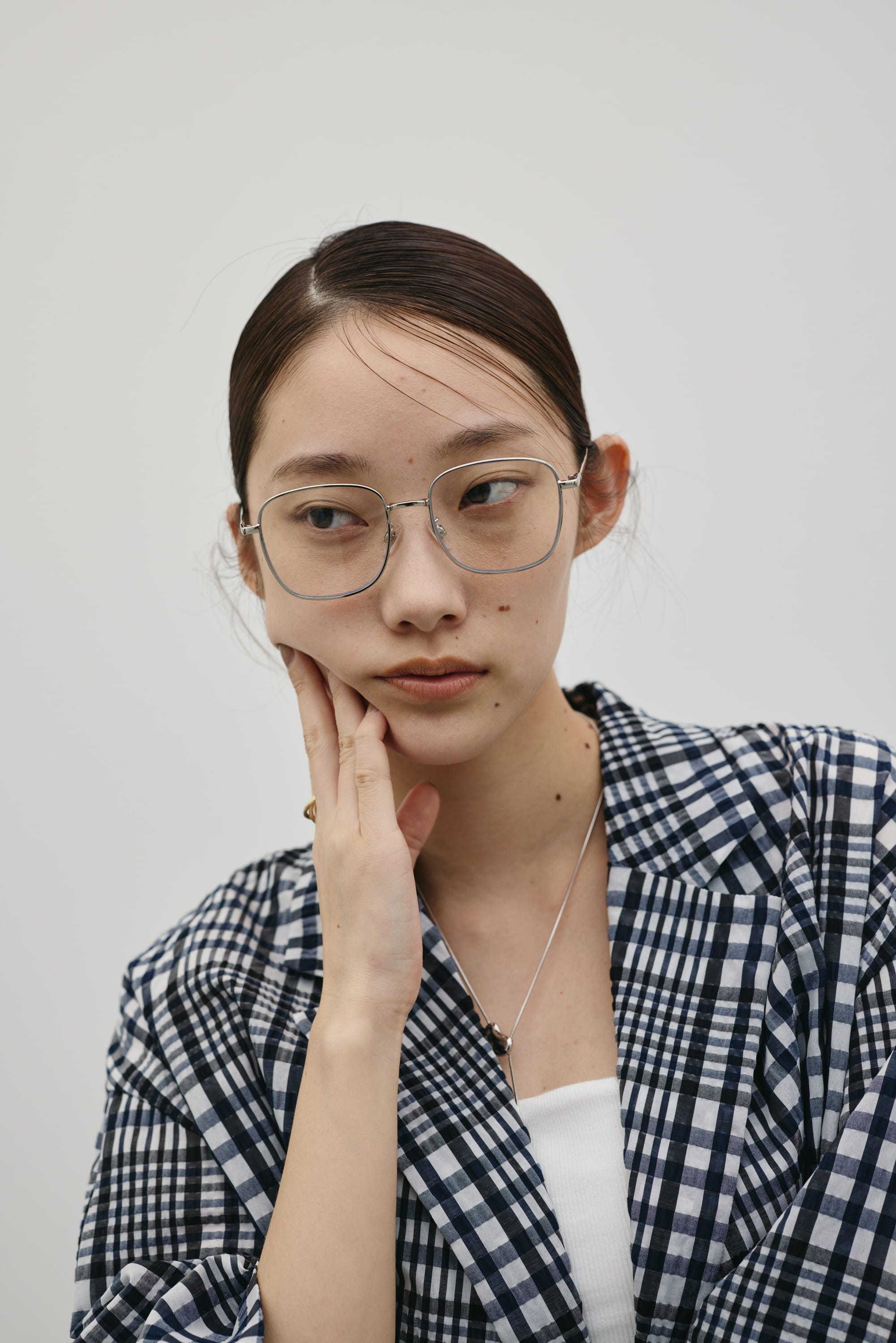 【noeyedia】メタルフレームクリアアイウエア SLV FREE