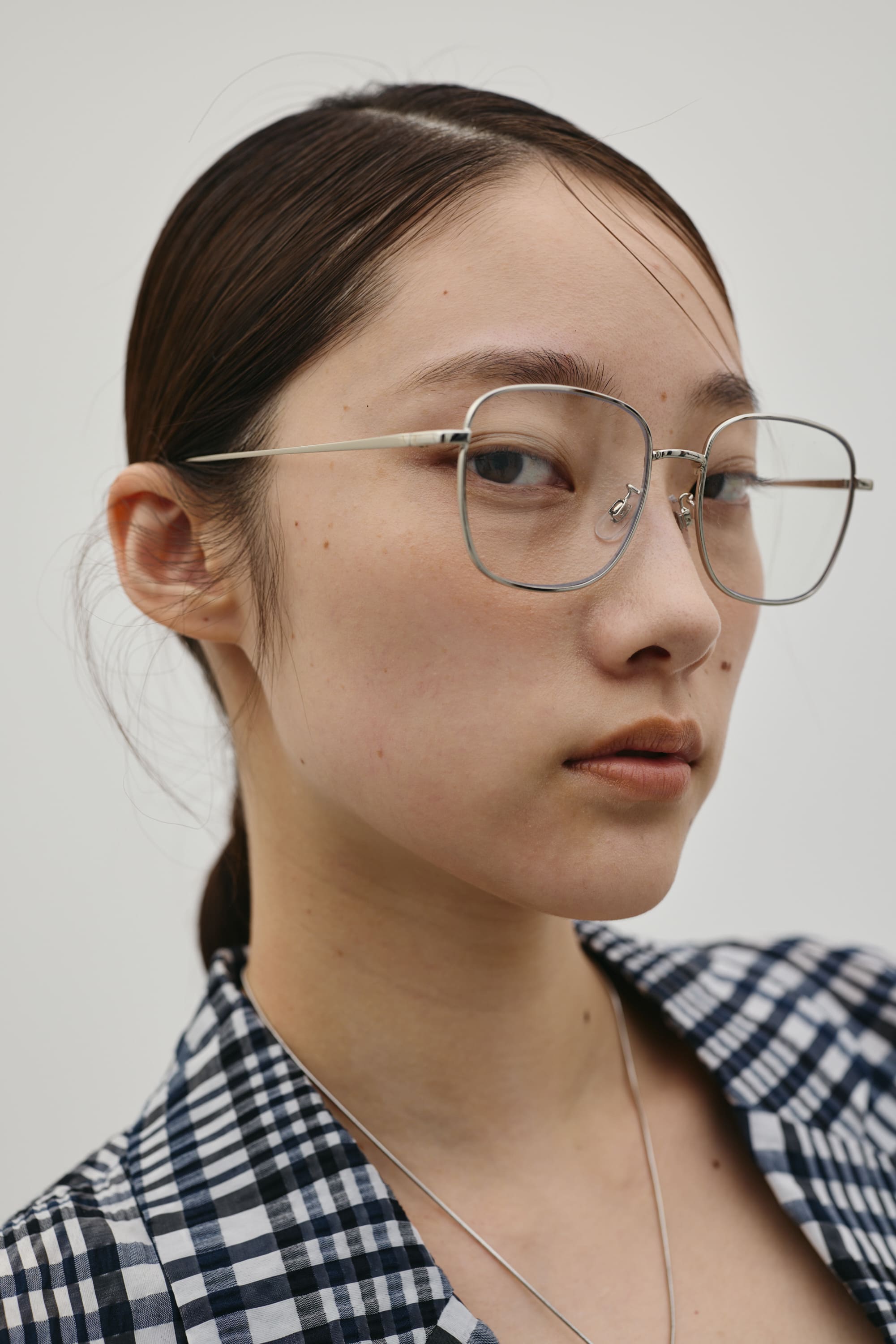 【noeyedia】メタルフレームクリアアイウエア SLV FREE