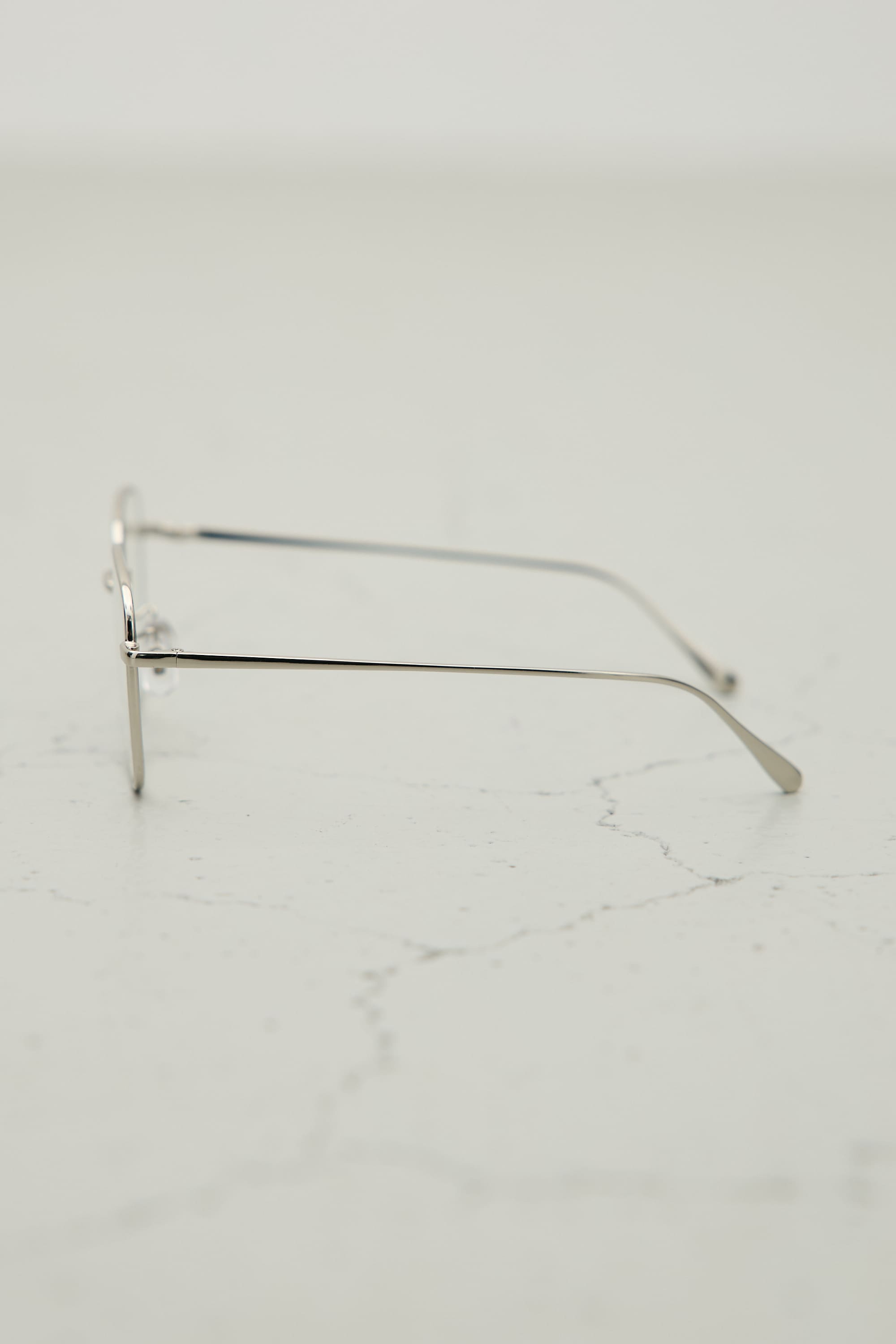 【noeyedia】メタルフレームクリアアイウエア SLV FREE