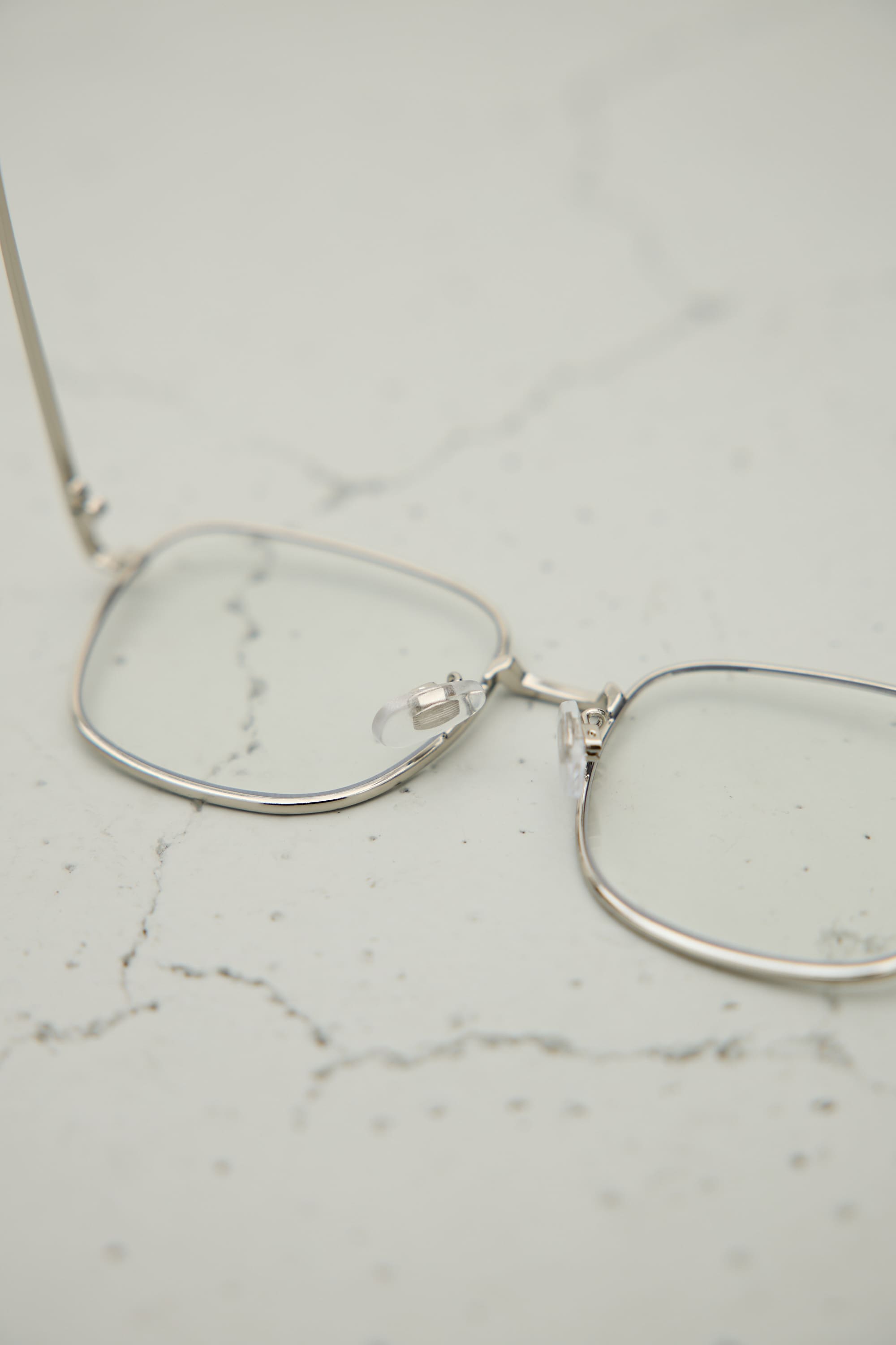 【noeyedia】メタルフレームクリアアイウエア SLV FREE