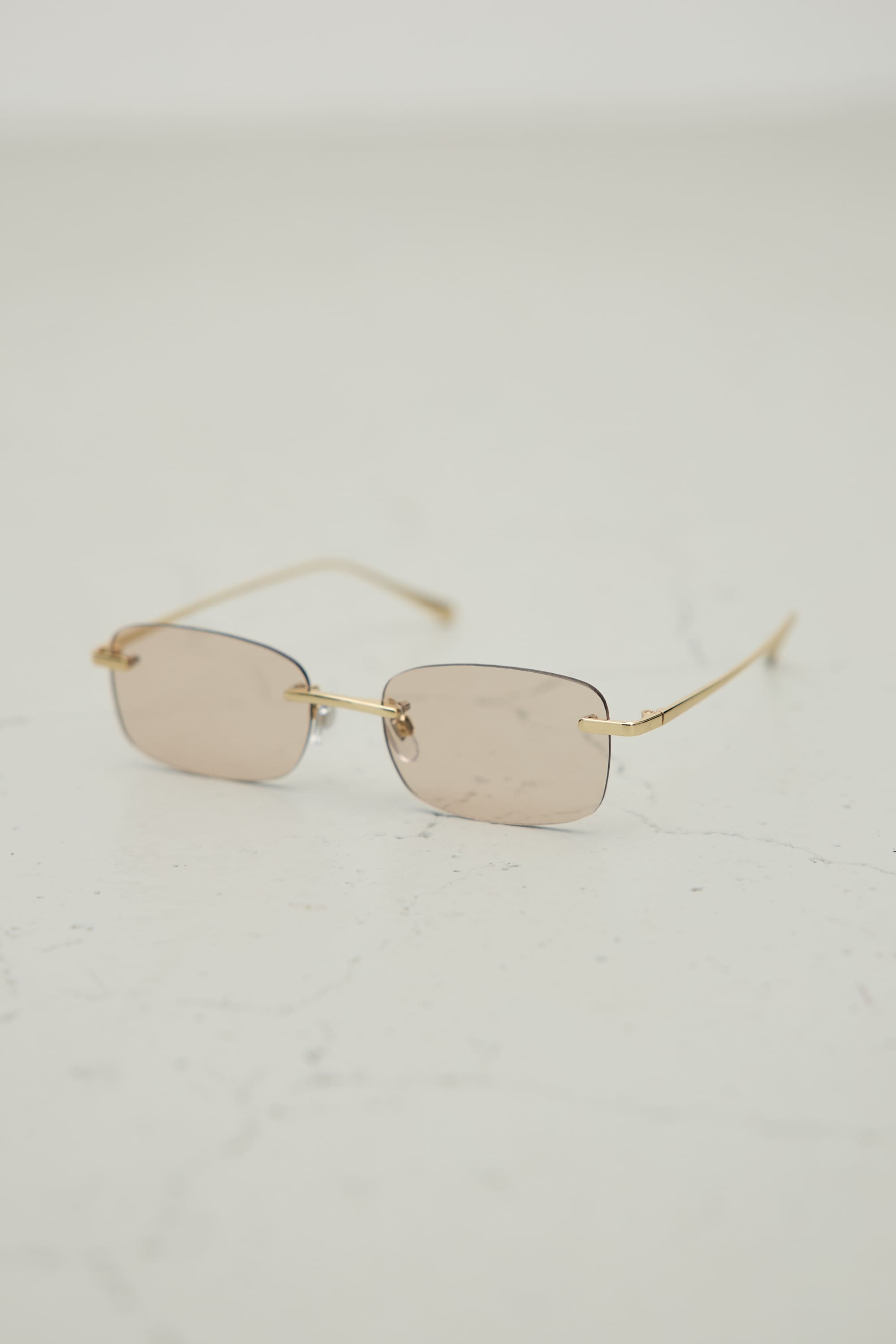 【noeyedia】リムレススクエアアイウエア L/BRN FREE