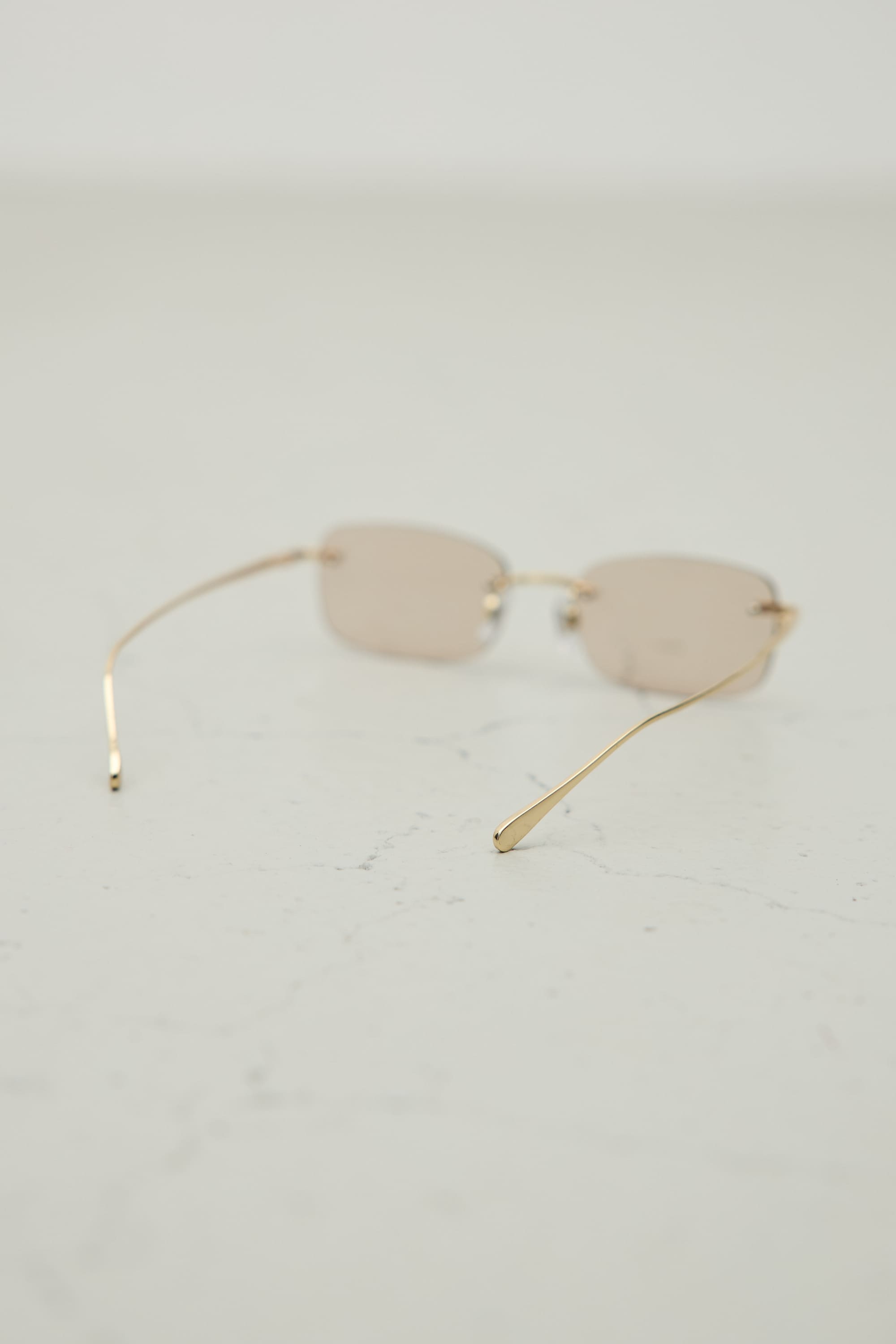 【noeyedia】リムレススクエアアイウエア L/BRN FREE