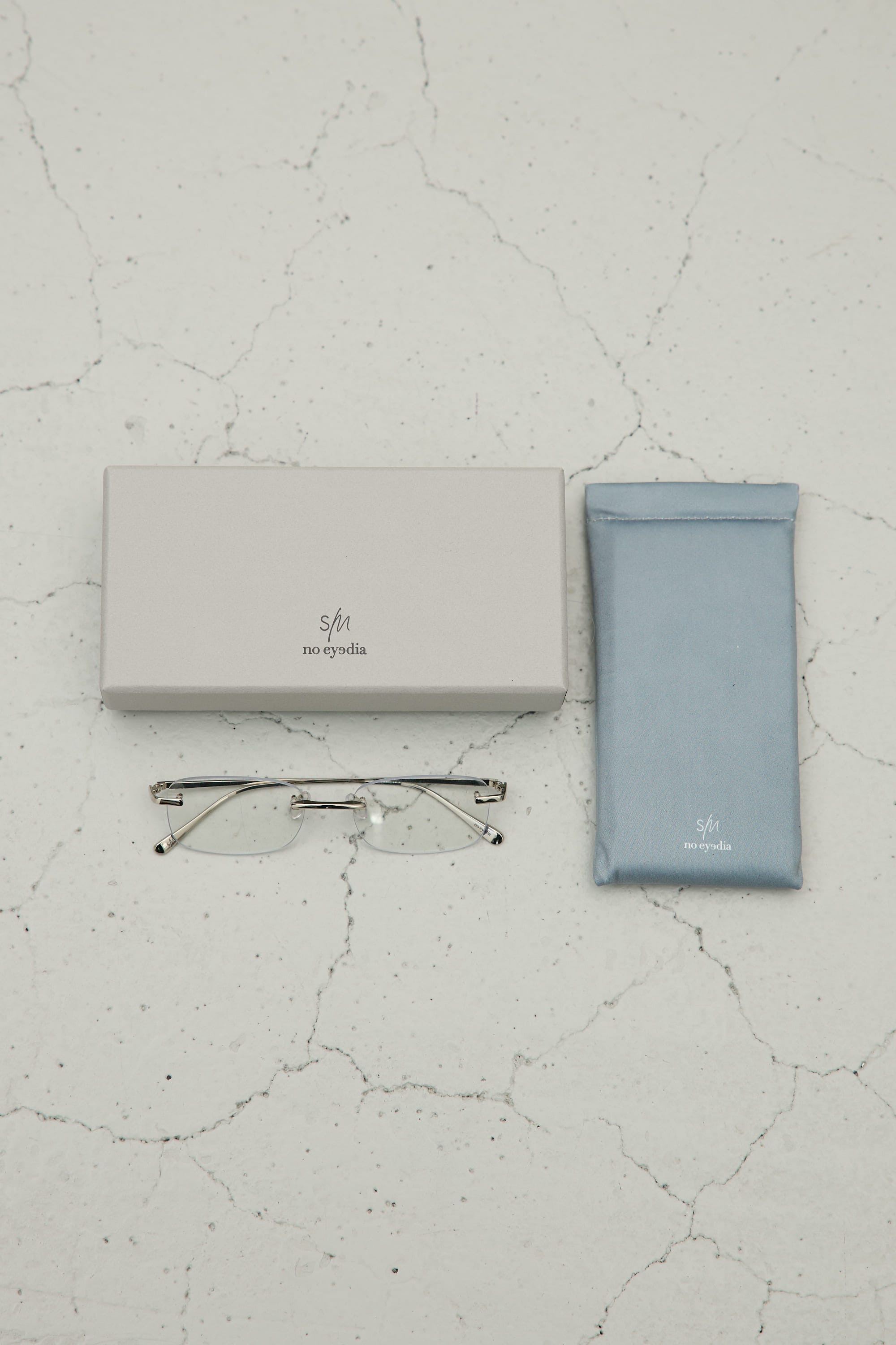 【noeyedia】リムレススクエアアイウエア SLV FREE