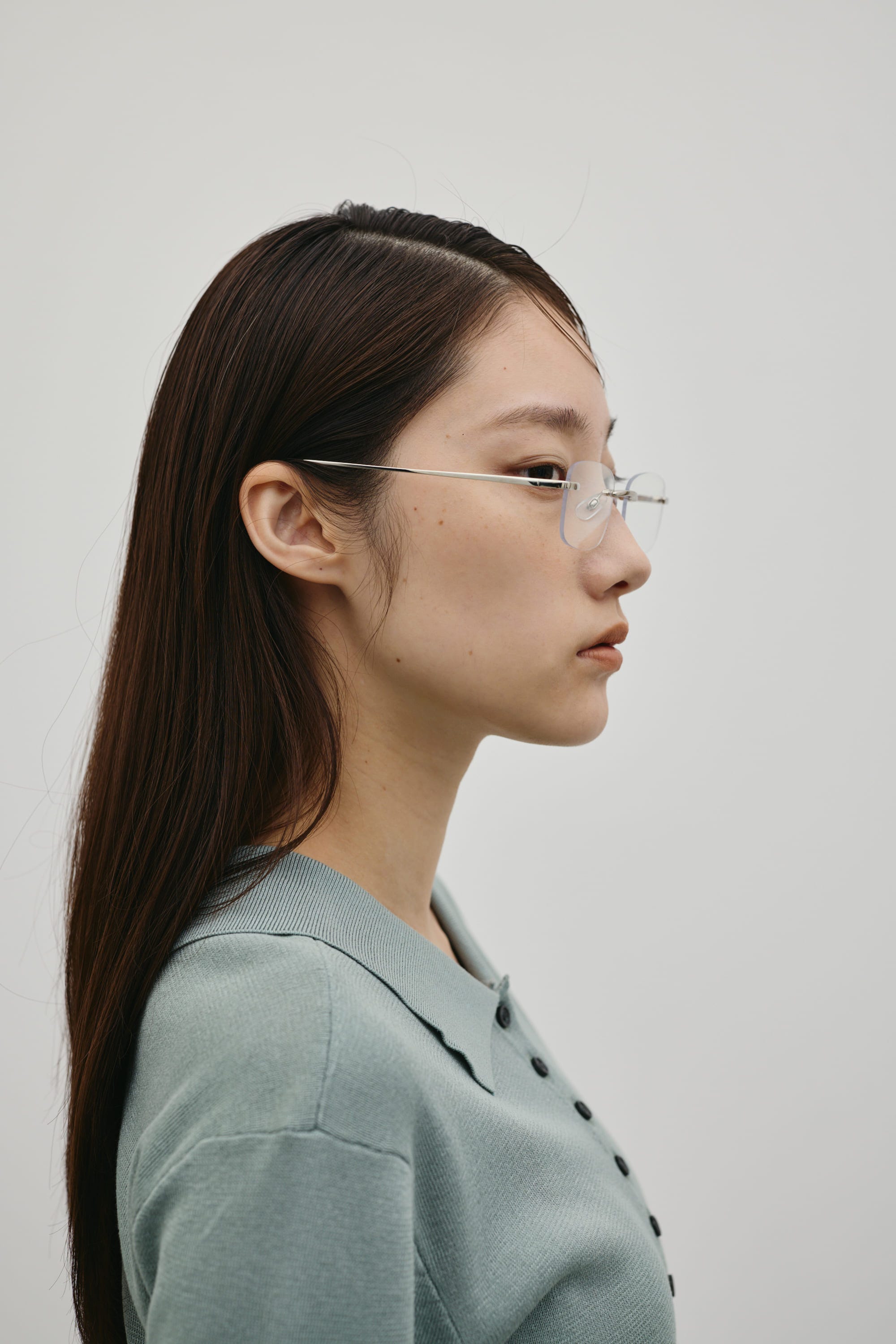 【noeyedia】リムレススクエアアイウエア SLV FREE