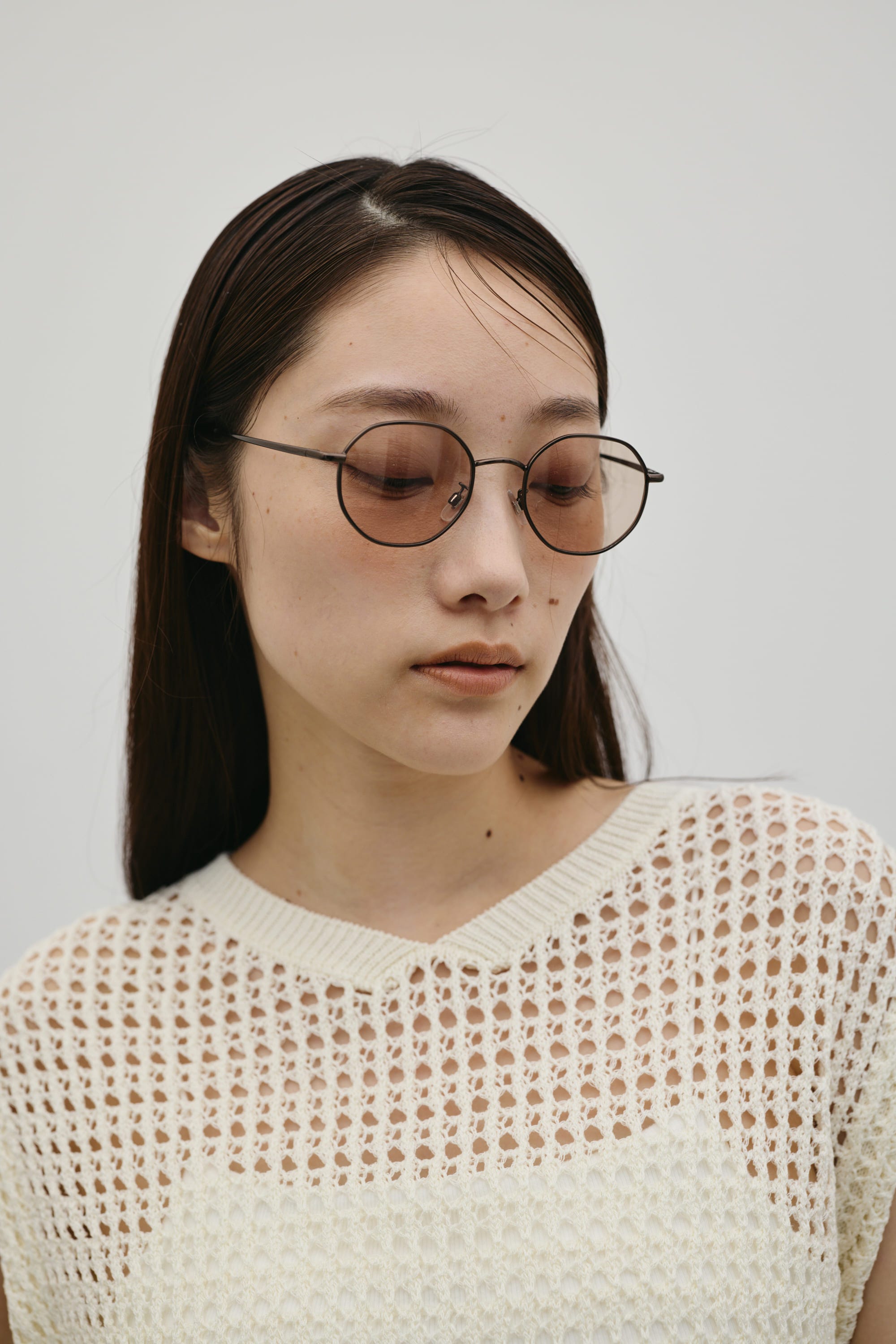 【noeyedia】メタルフレームアイウエア BRN FREE