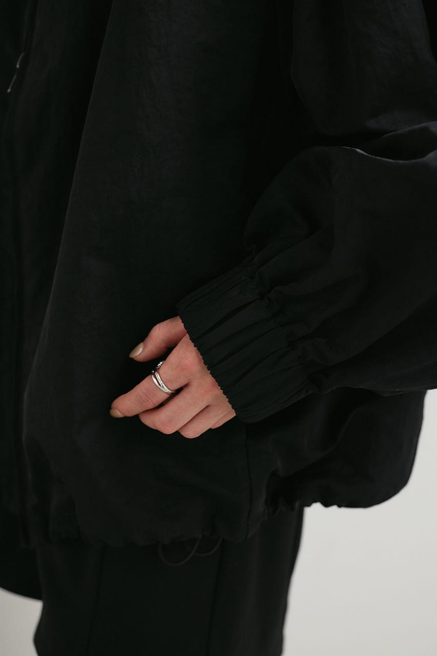 ギャザーネックブルゾン BLK FREE