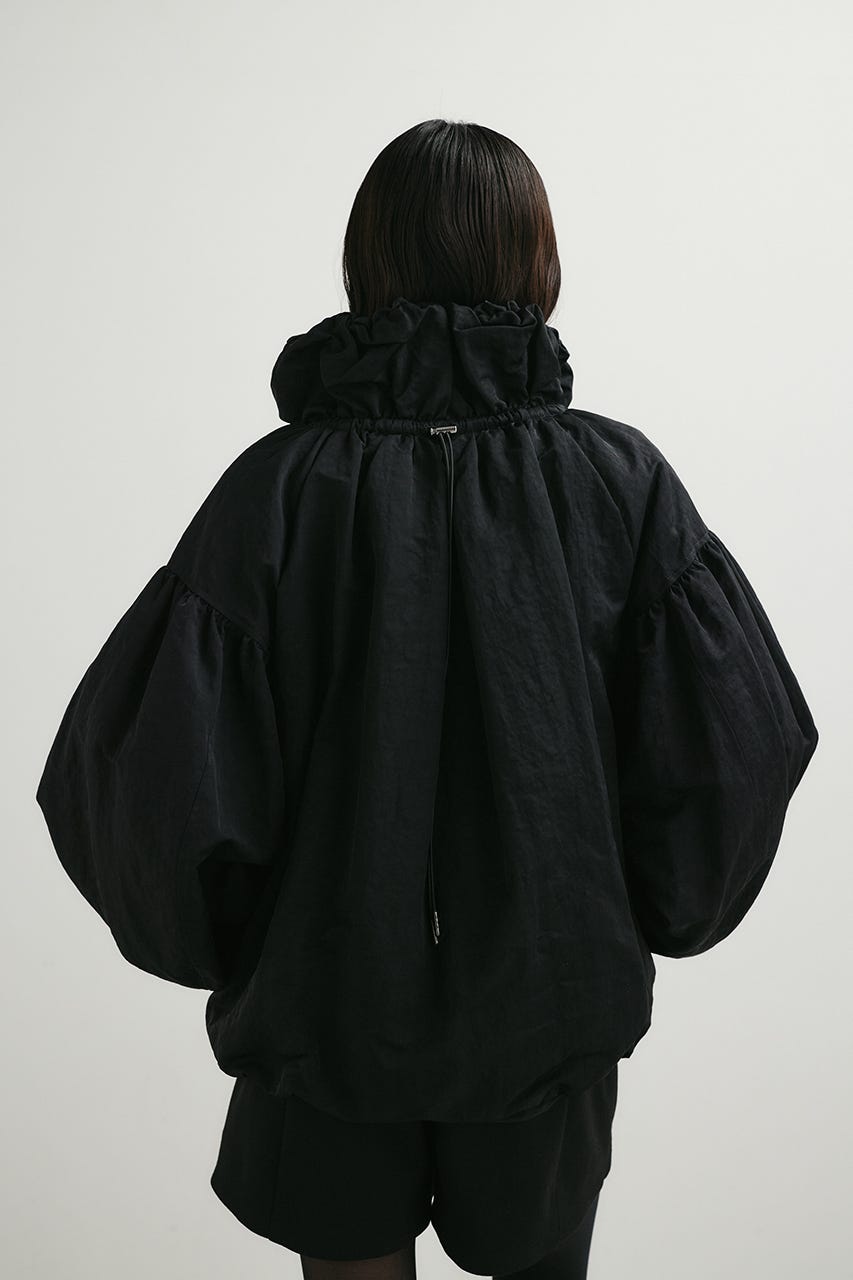 ギャザーネックブルゾン BLK FREE