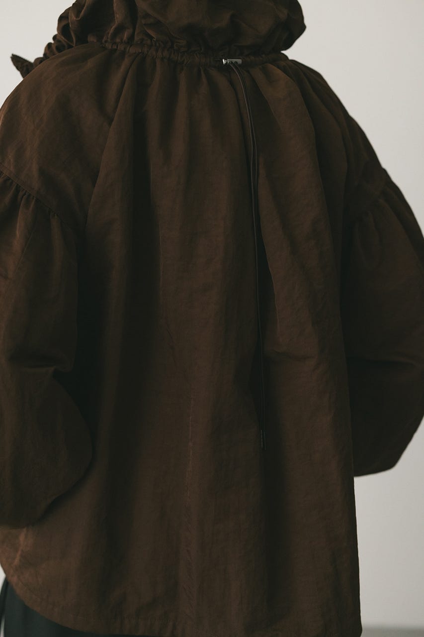 ギャザーネックブルゾン BRN FREE