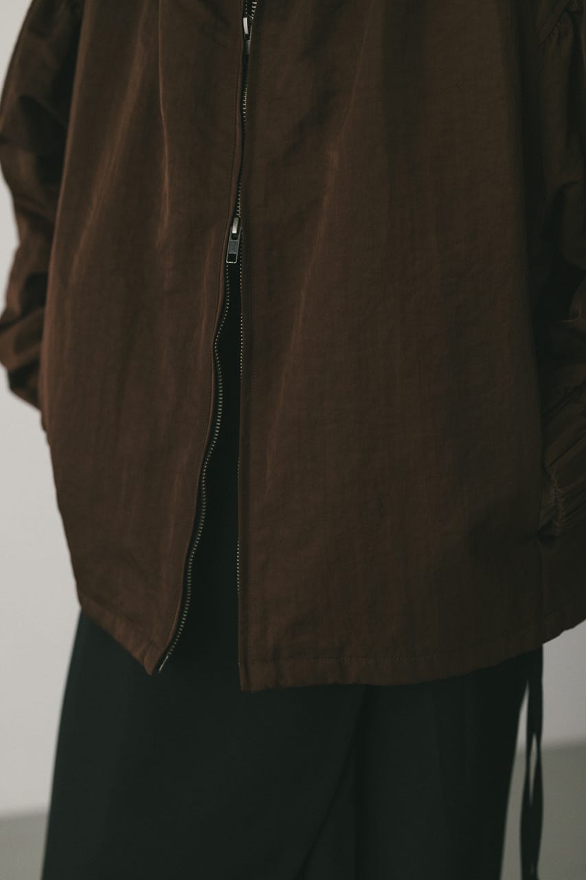 ギャザーネックブルゾン BRN FREE