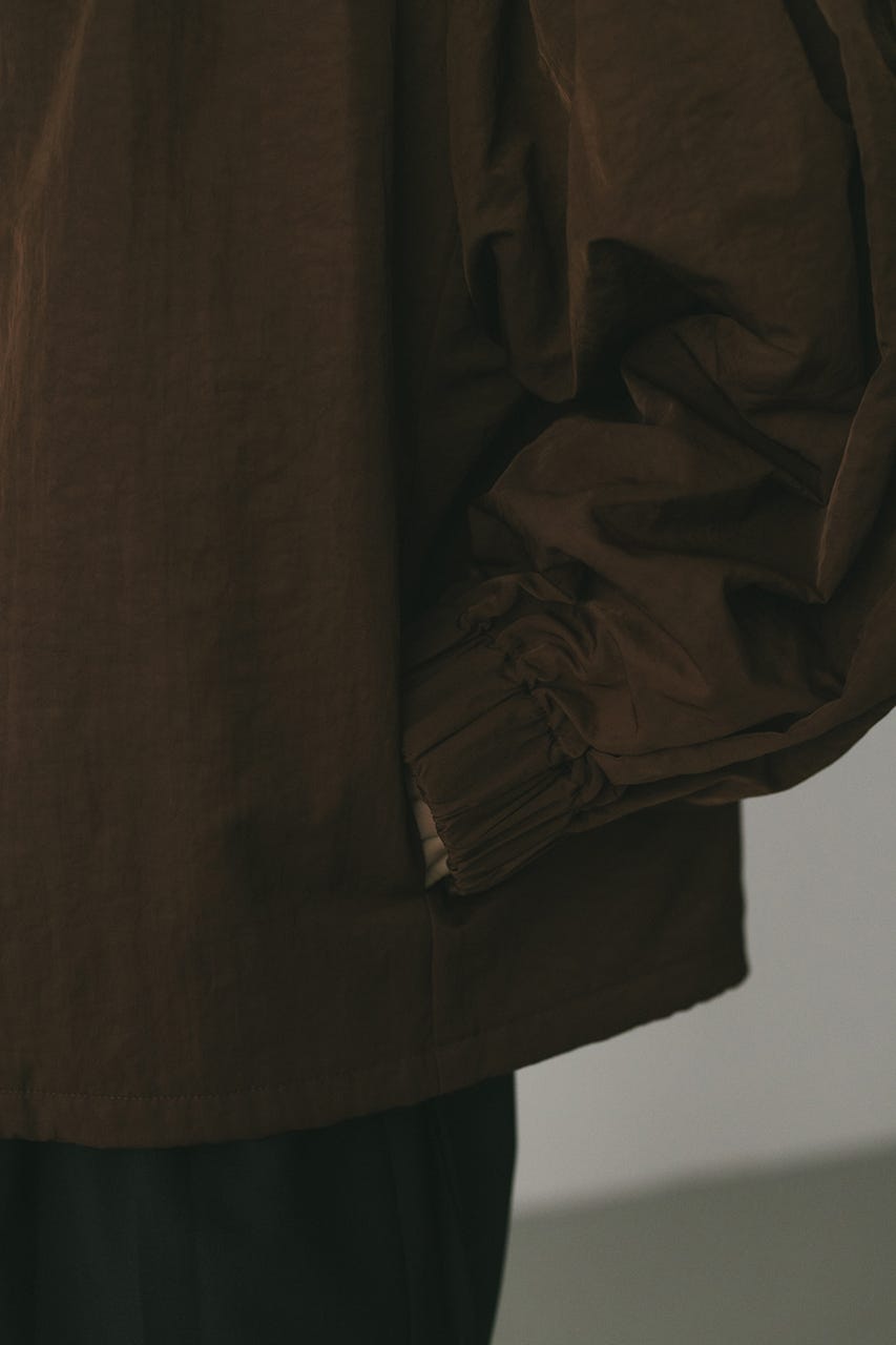 ギャザーネックブルゾン BRN FREE