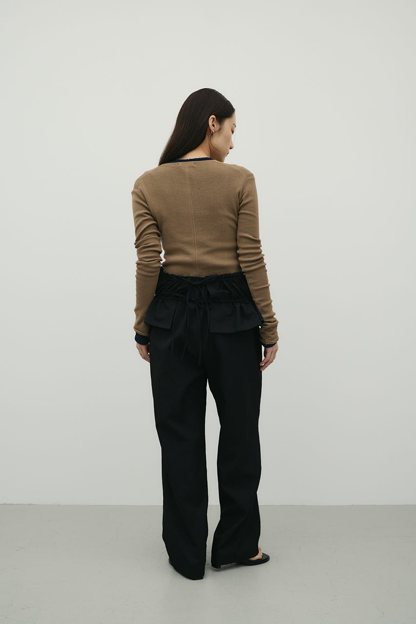 ハイラインフリルビスチェ BLK FREE