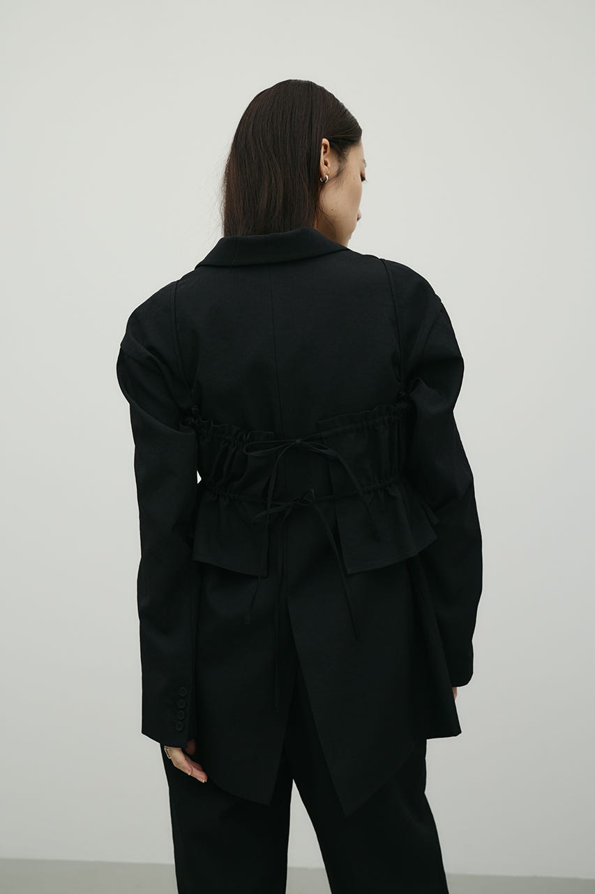 ハイラインフリルビスチェ BLK FREE