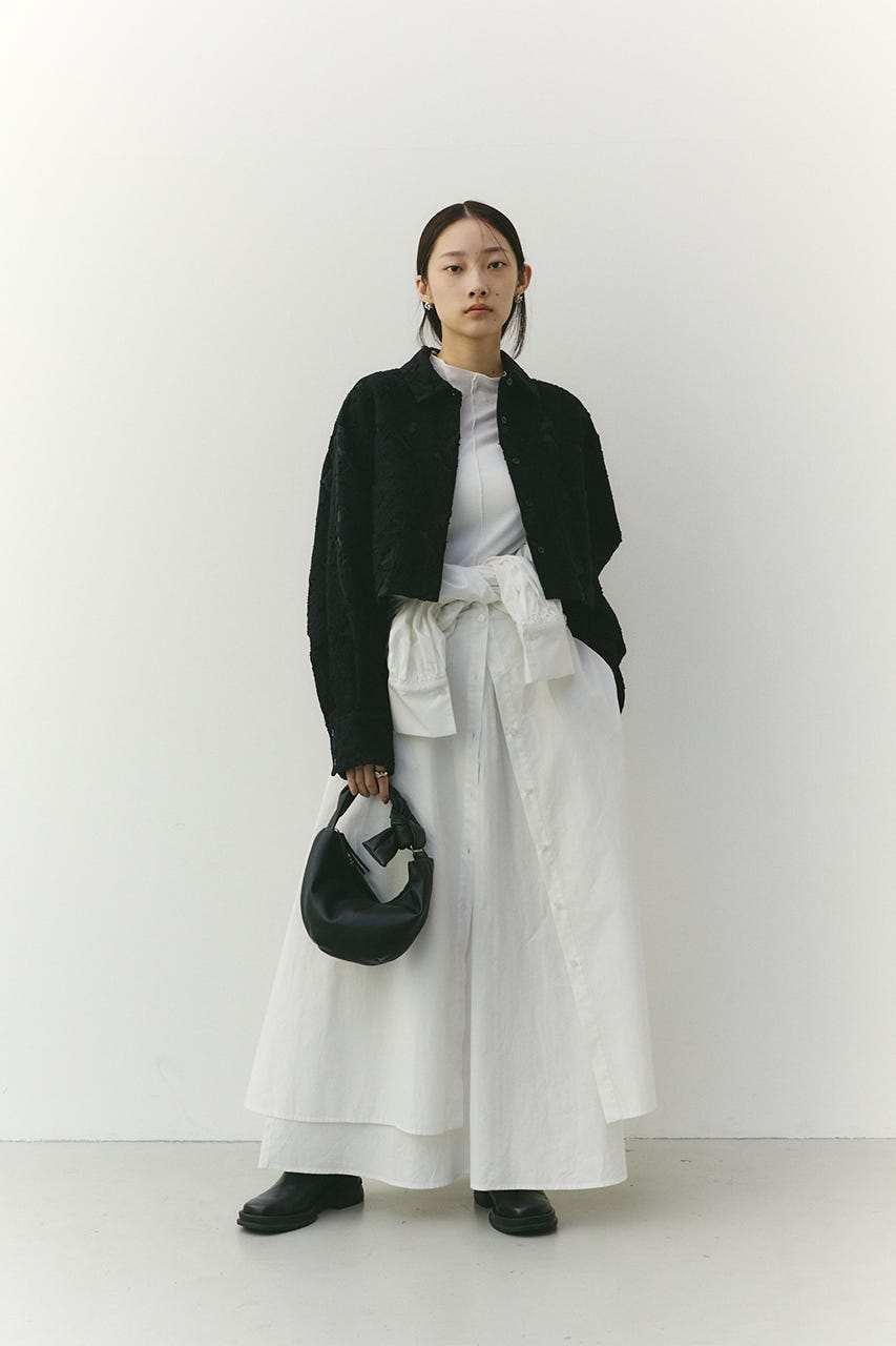 ジャガードショートジャケット BLK FREE