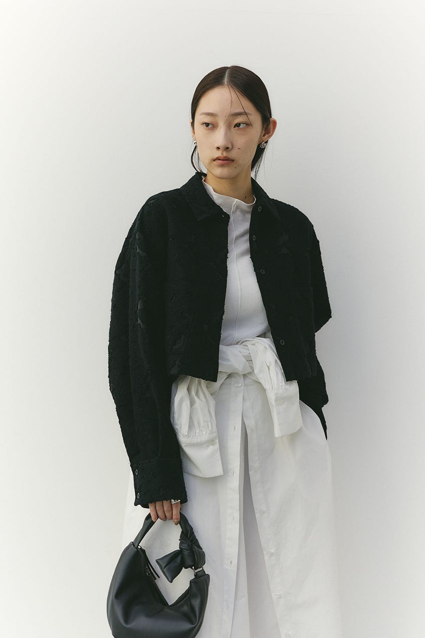 ジャガードショートジャケット BLK FREE