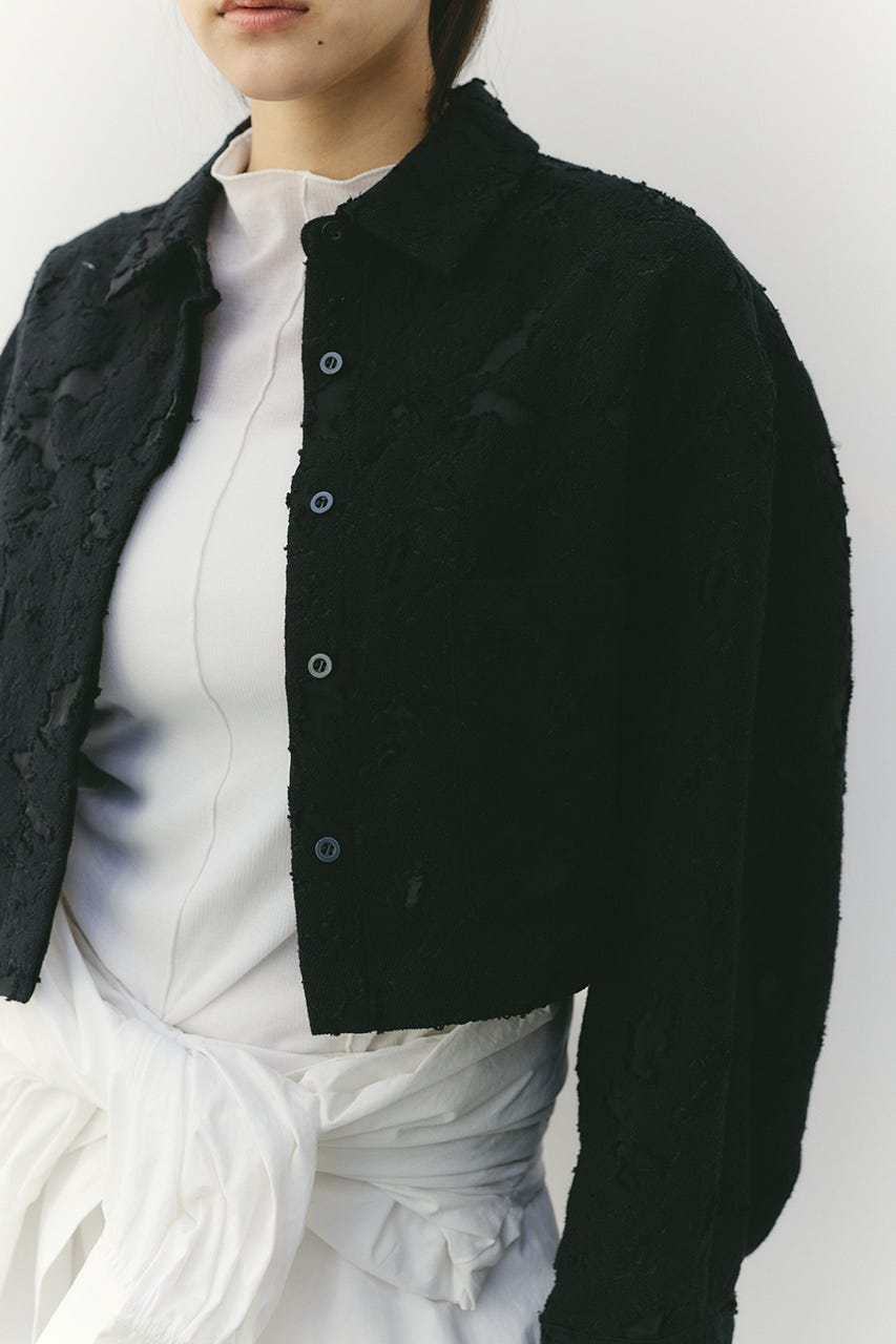 ジャガードショートジャケット BLK FREE