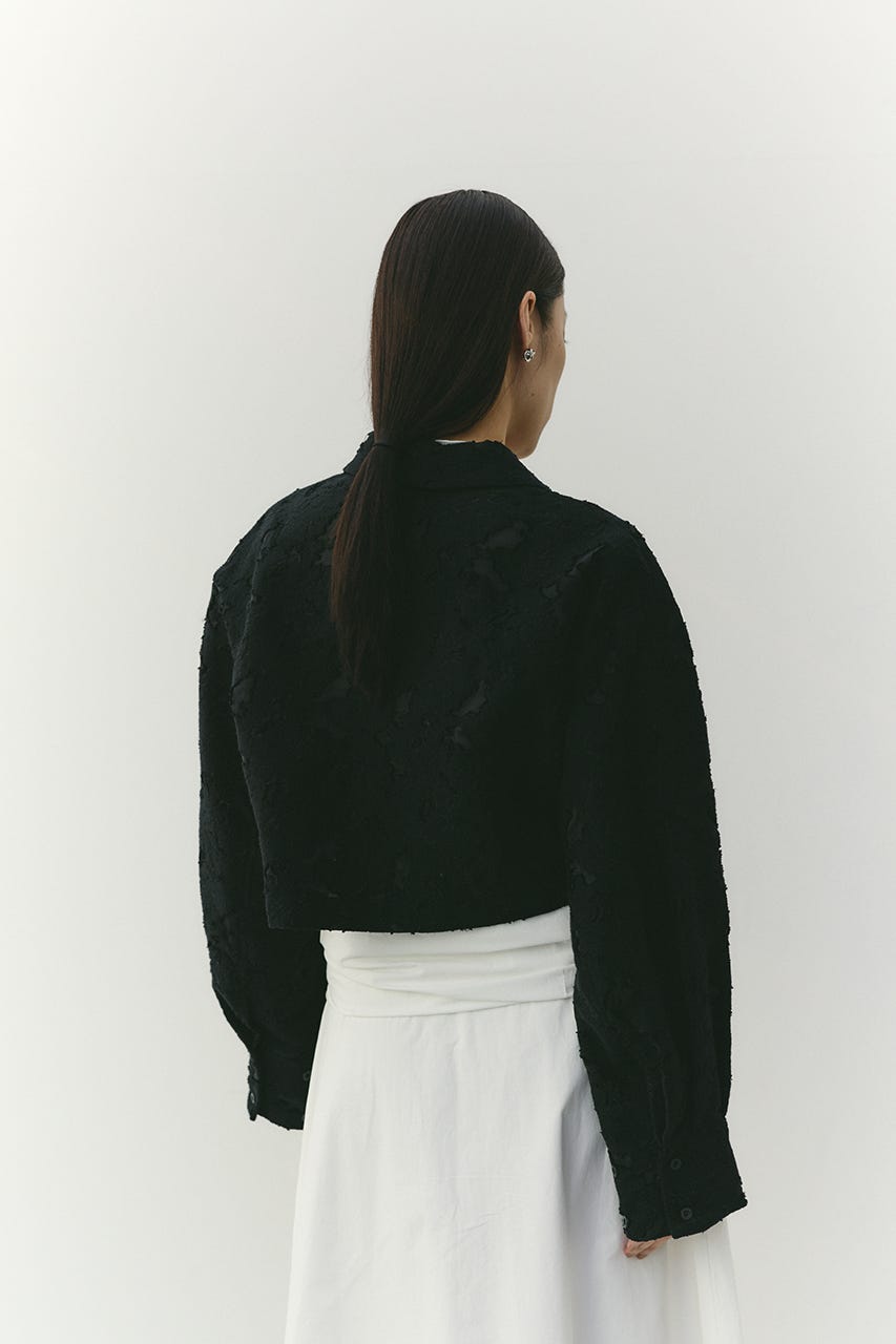 ジャガードショートジャケット BLK FREE