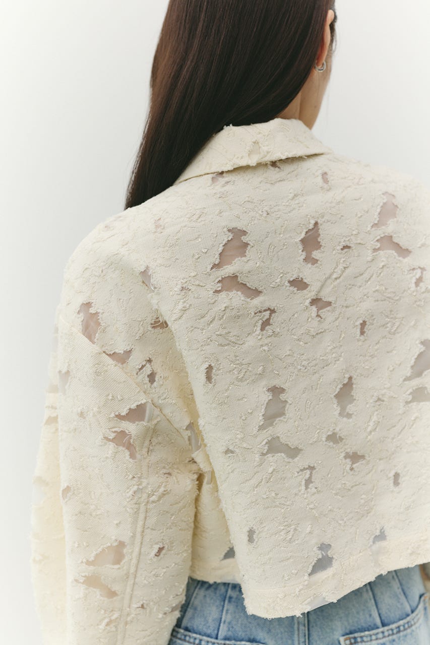 ジャガードショートジャケット IVOY FREE