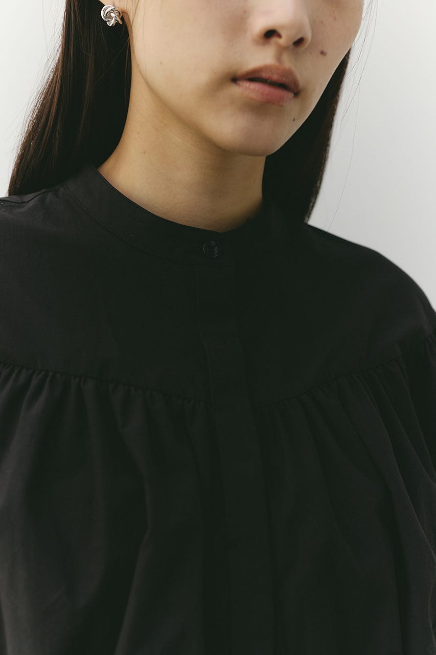 ギャザーバルーンブラウス BLK FREE