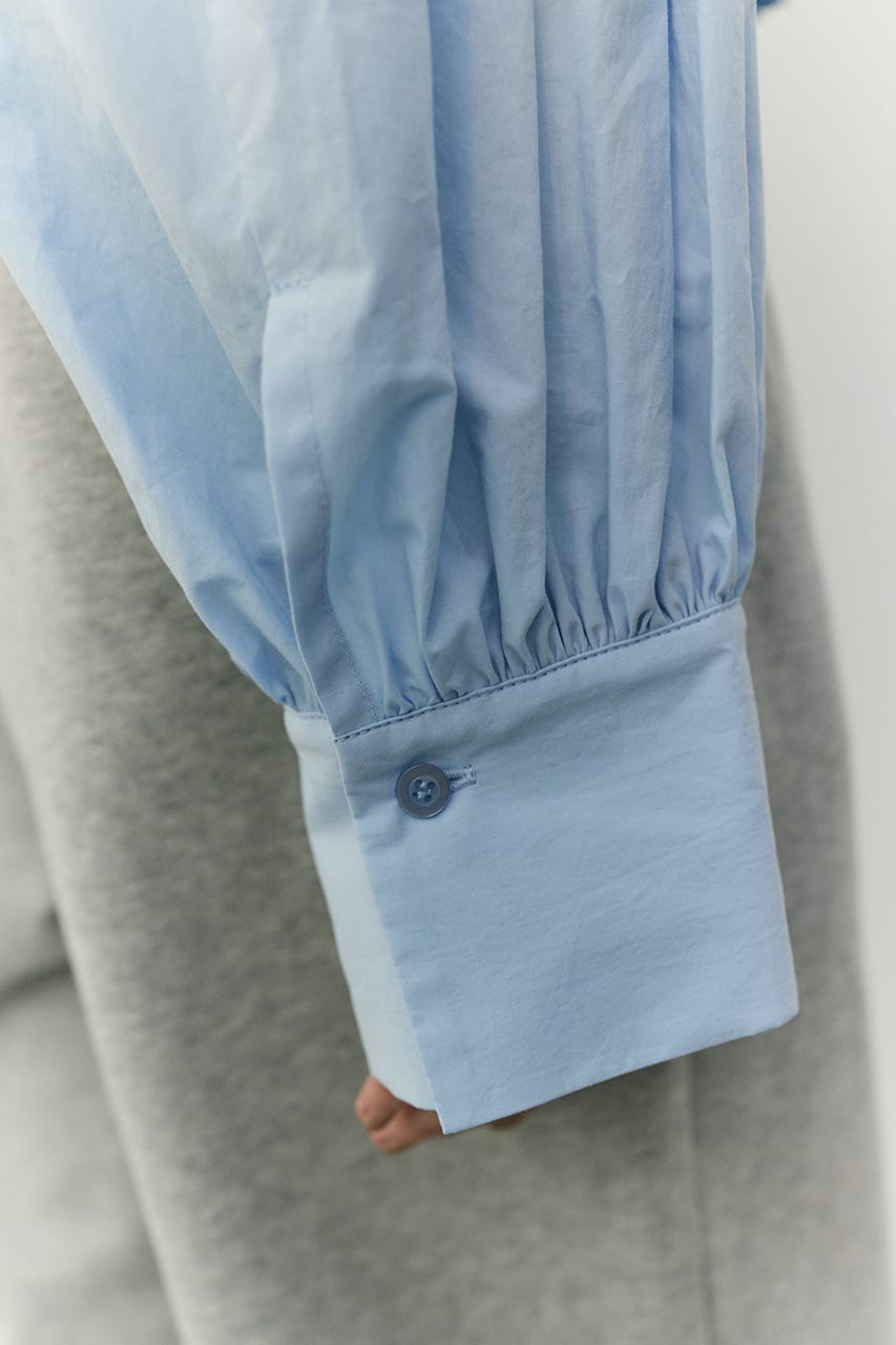 ギャザーバルーンブラウス SAX FREE