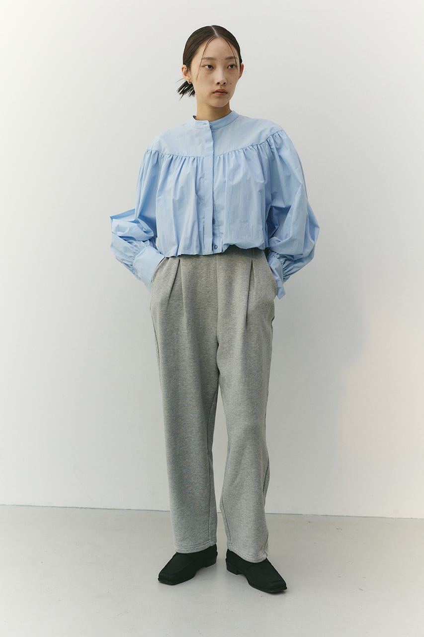 ギャザーバルーンブラウス SAX FREE