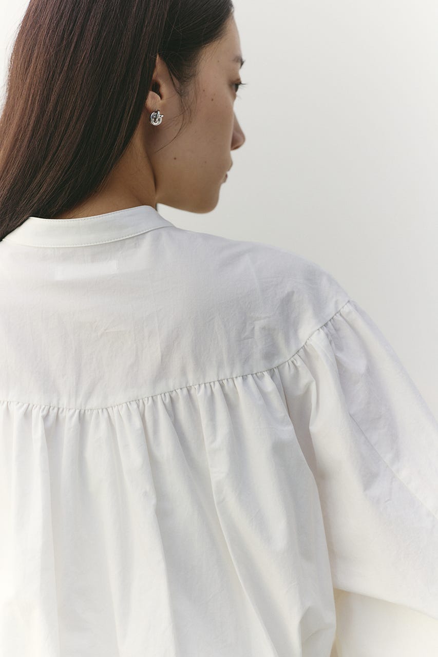 ギャザーバルーンブラウス WHT FREE