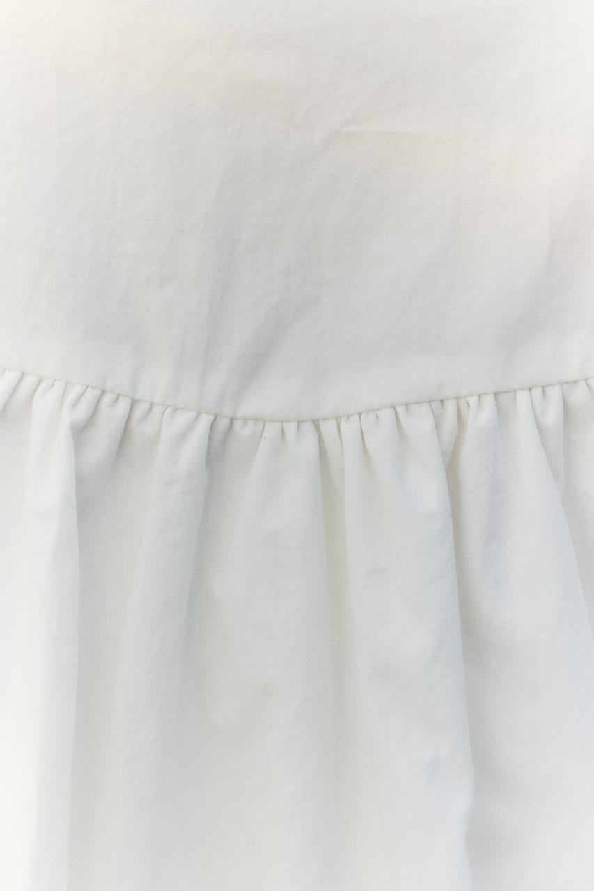 ギャザーバルーンブラウス WHT FREE