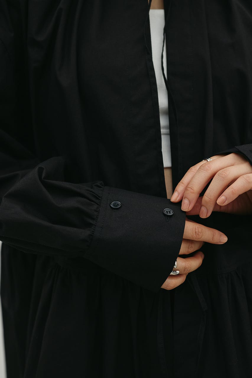 2WAYバックオープンシャツ BLK FREE