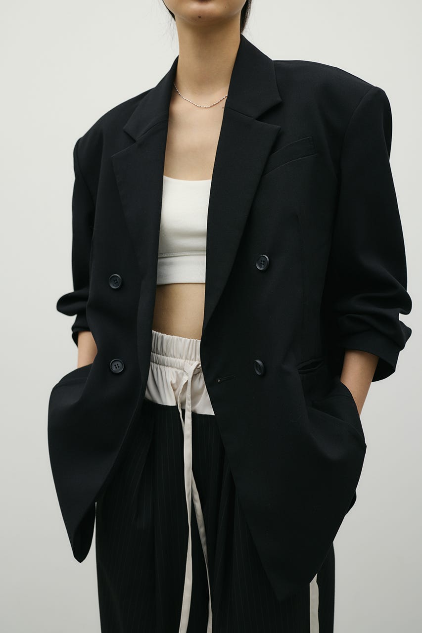 シームデザインテーラードジャケット BLK M