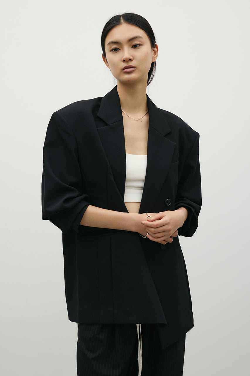 シームデザインテーラードジャケット BLK M