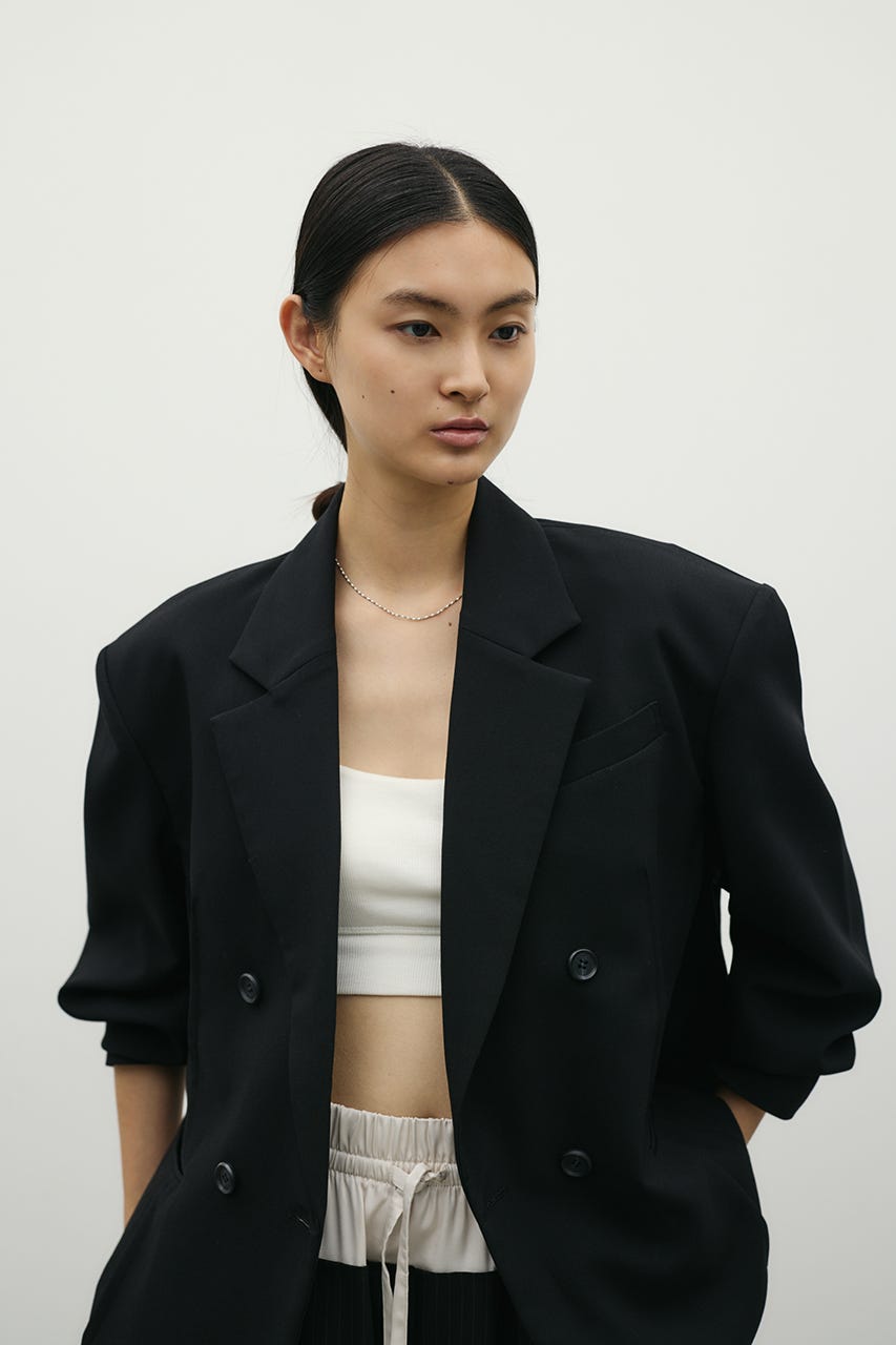 シームデザインテーラードジャケット BLK M