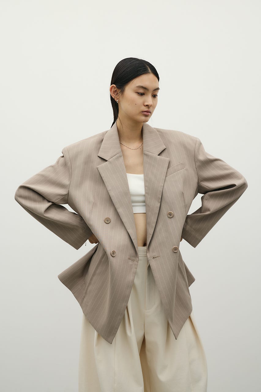 シームデザインテーラードジャケット 柄BEG S