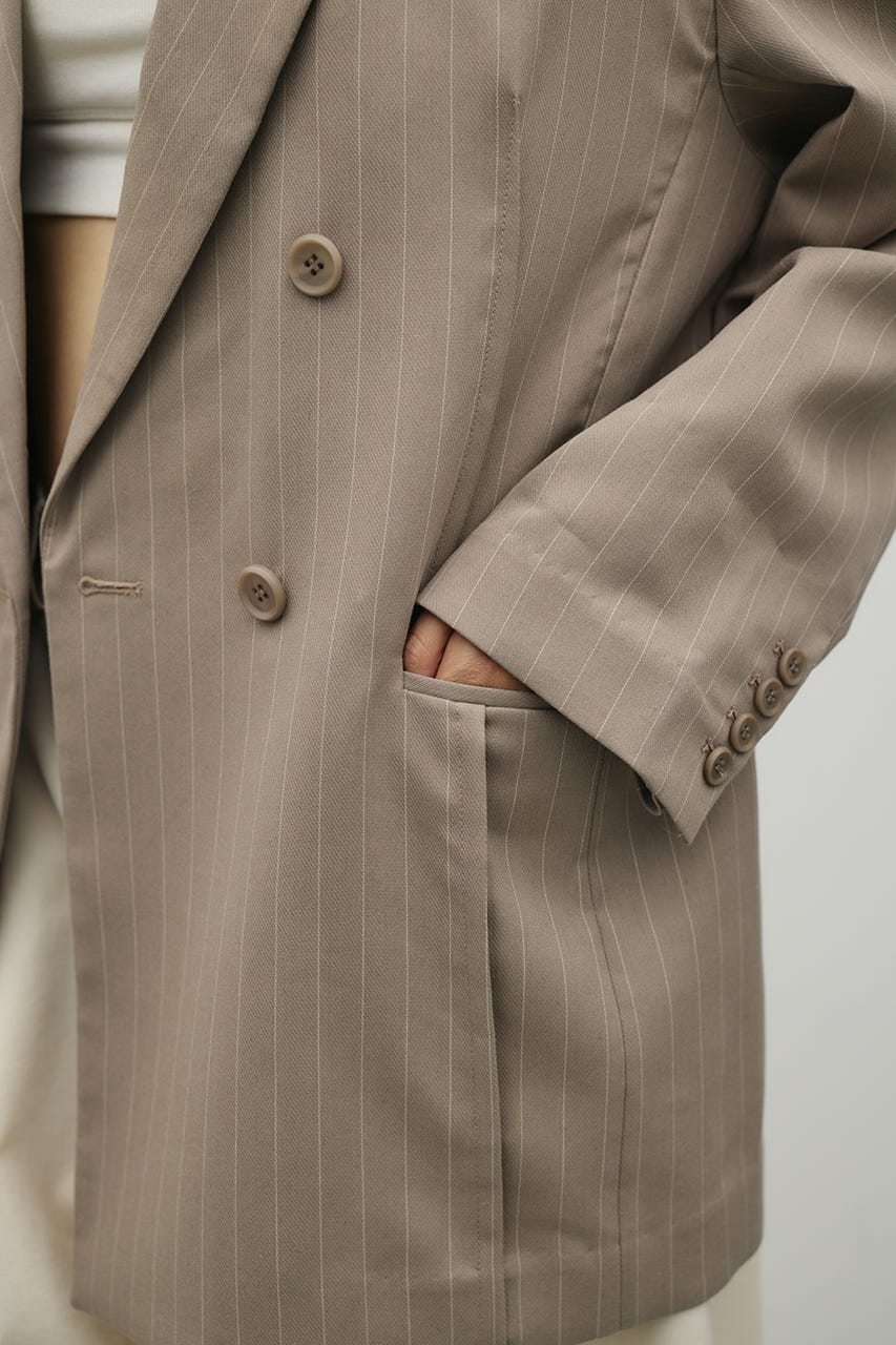 シームデザインテーラードジャケット 柄BEG S