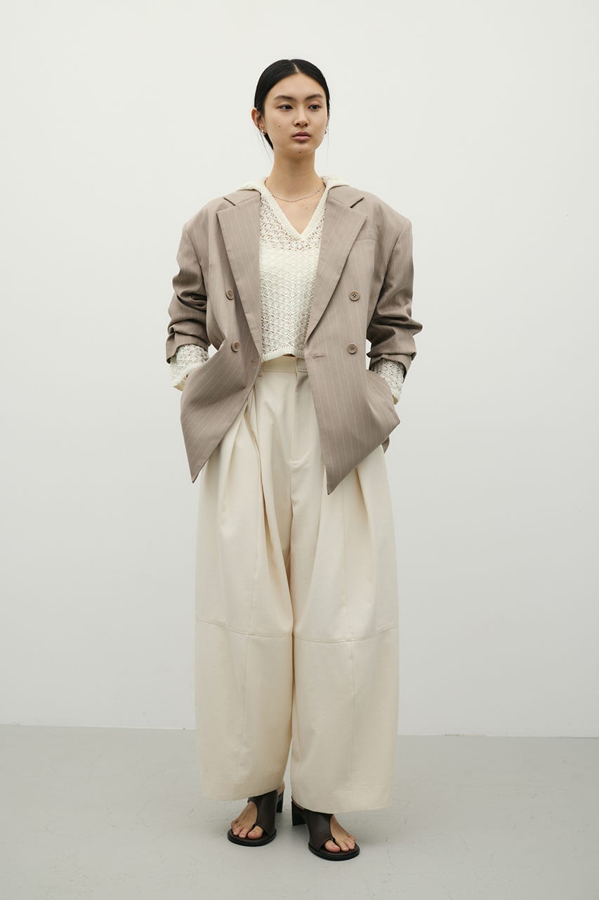 シームデザインテーラードジャケット 柄BEG S