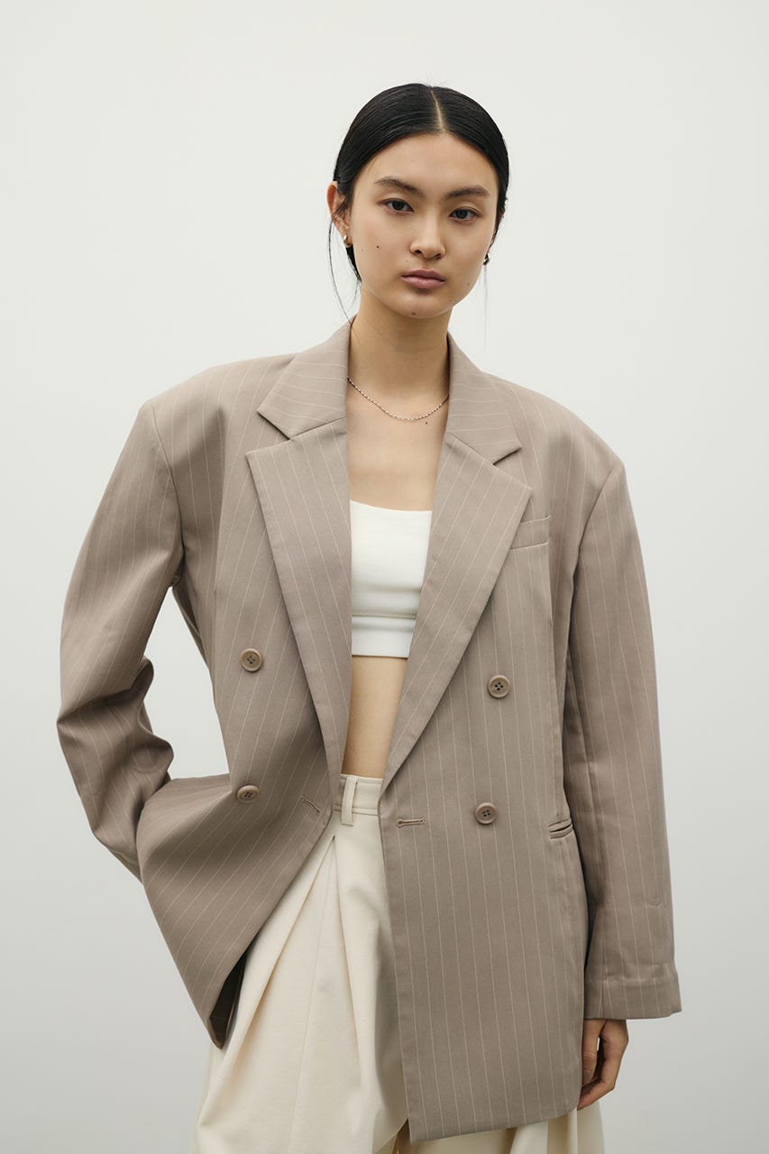 シームデザインテーラードジャケット 柄BEG S