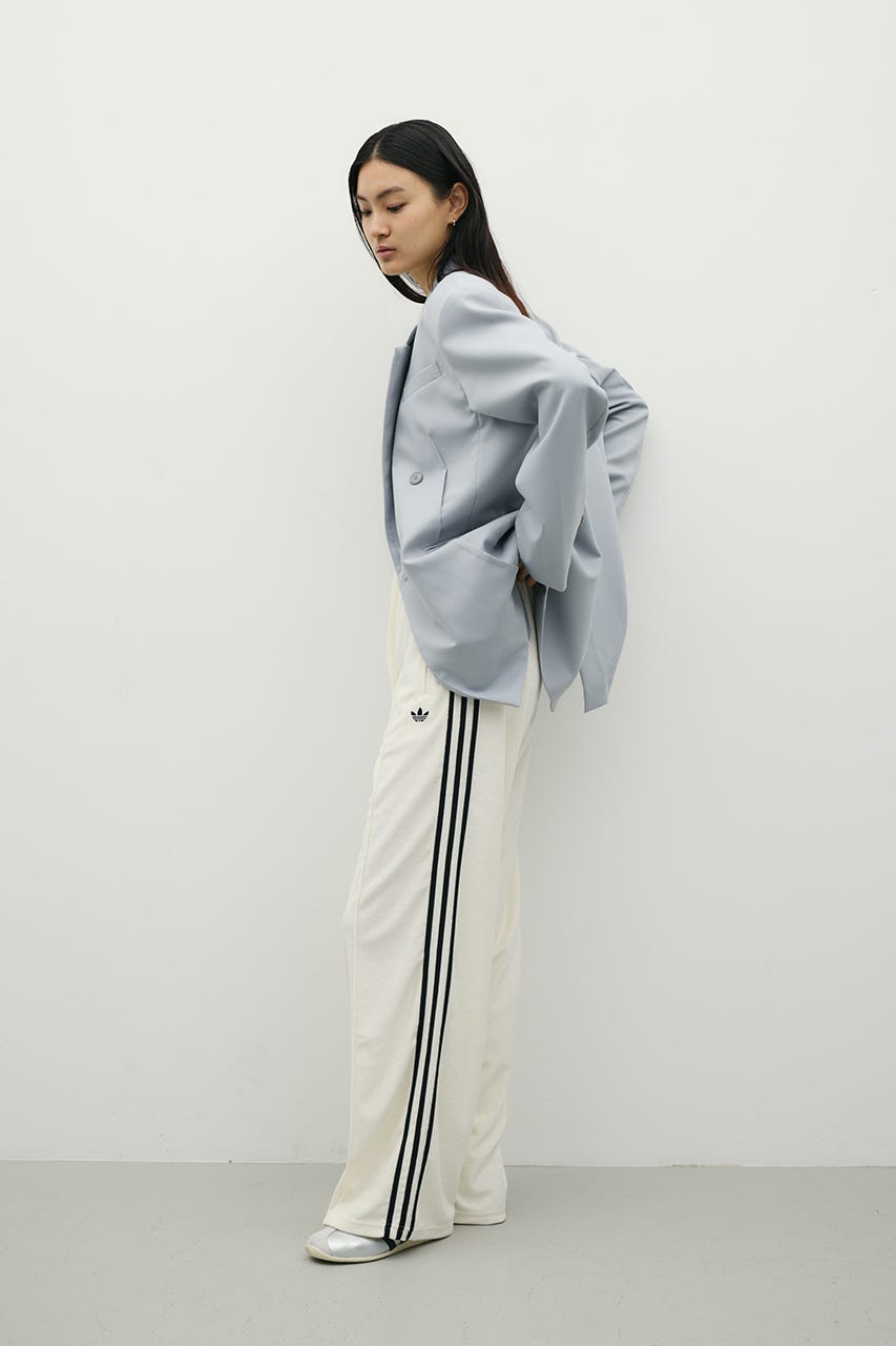 シームデザインテーラードジャケット SAX S