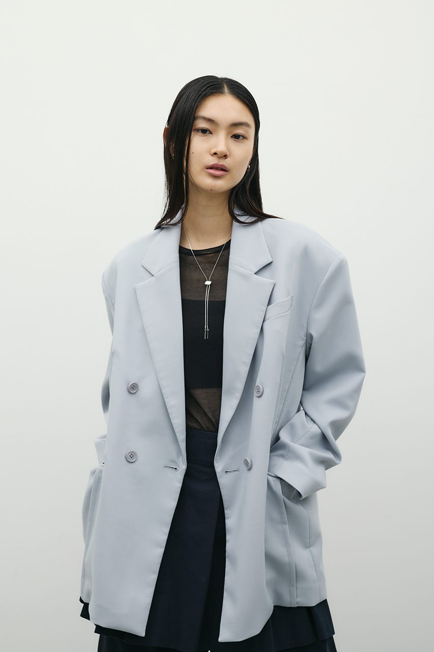 シームデザインテーラードジャケット SAX S