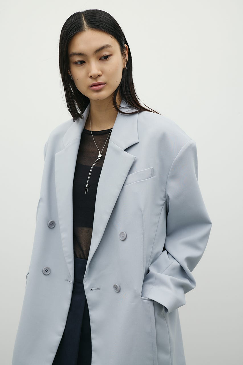 シームデザインテーラードジャケット SAX S