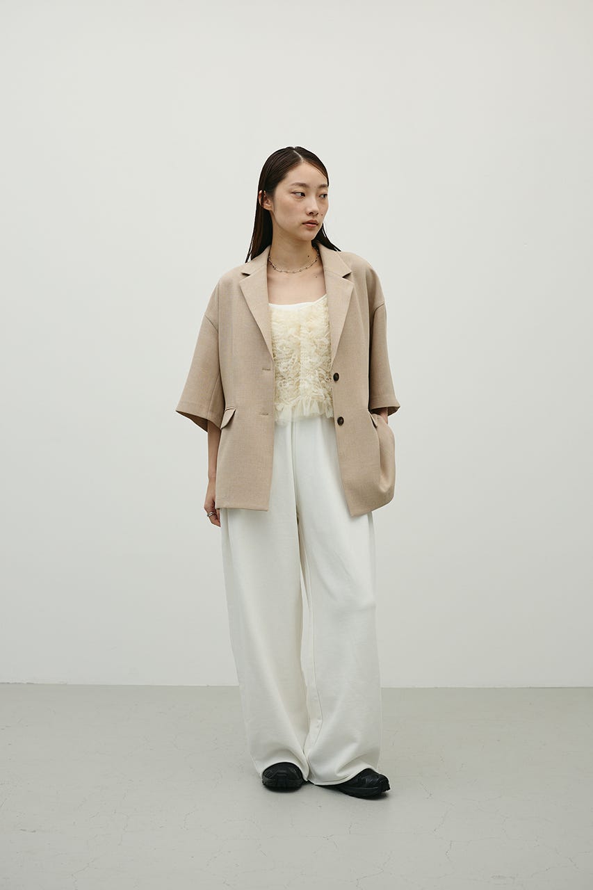 リネンライクテーラージャケット BEG FREE