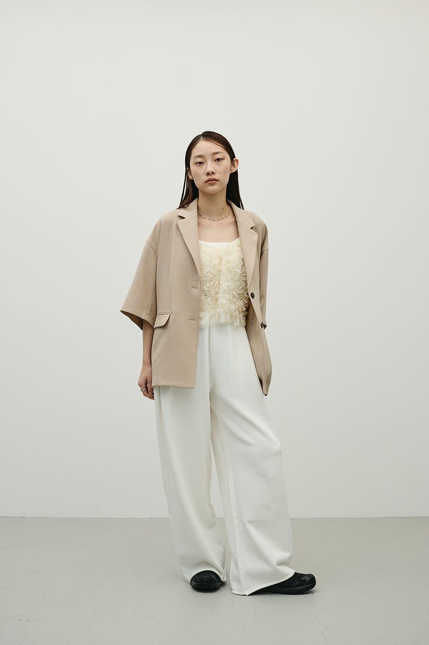 リネンライクテーラージャケット BEG FREE