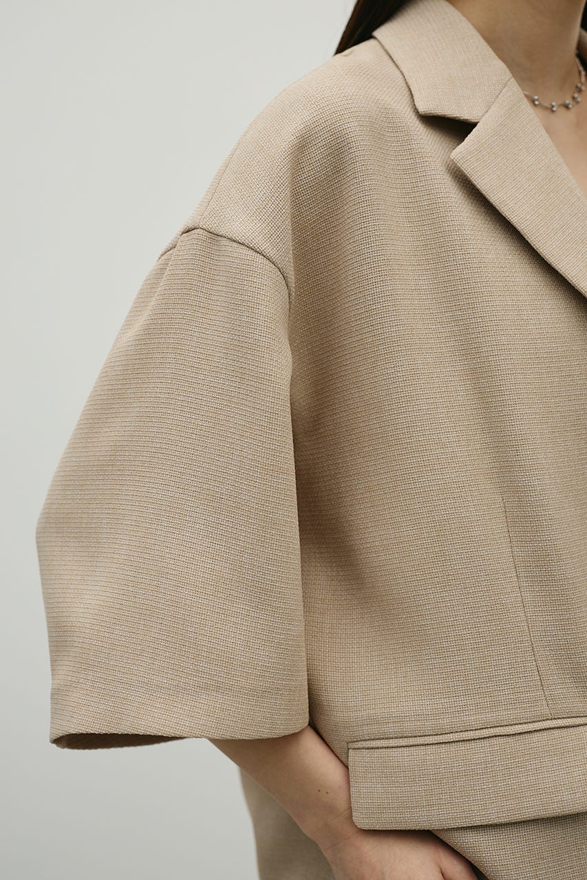 リネンライクテーラージャケット BEG FREE