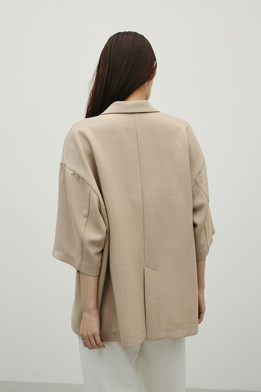 リネンライクテーラージャケット BEG FREE
