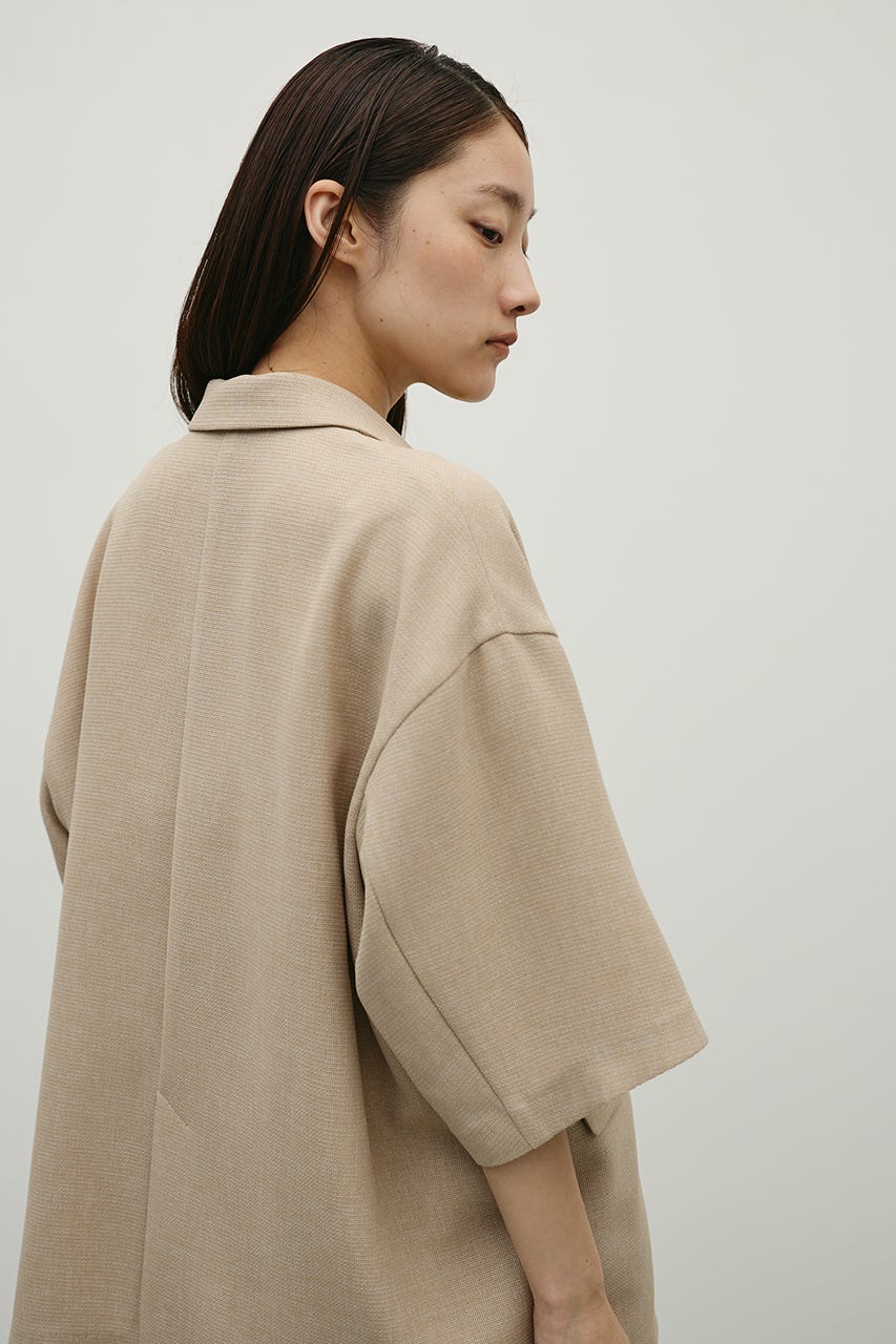 リネンライクテーラージャケット BEG FREE