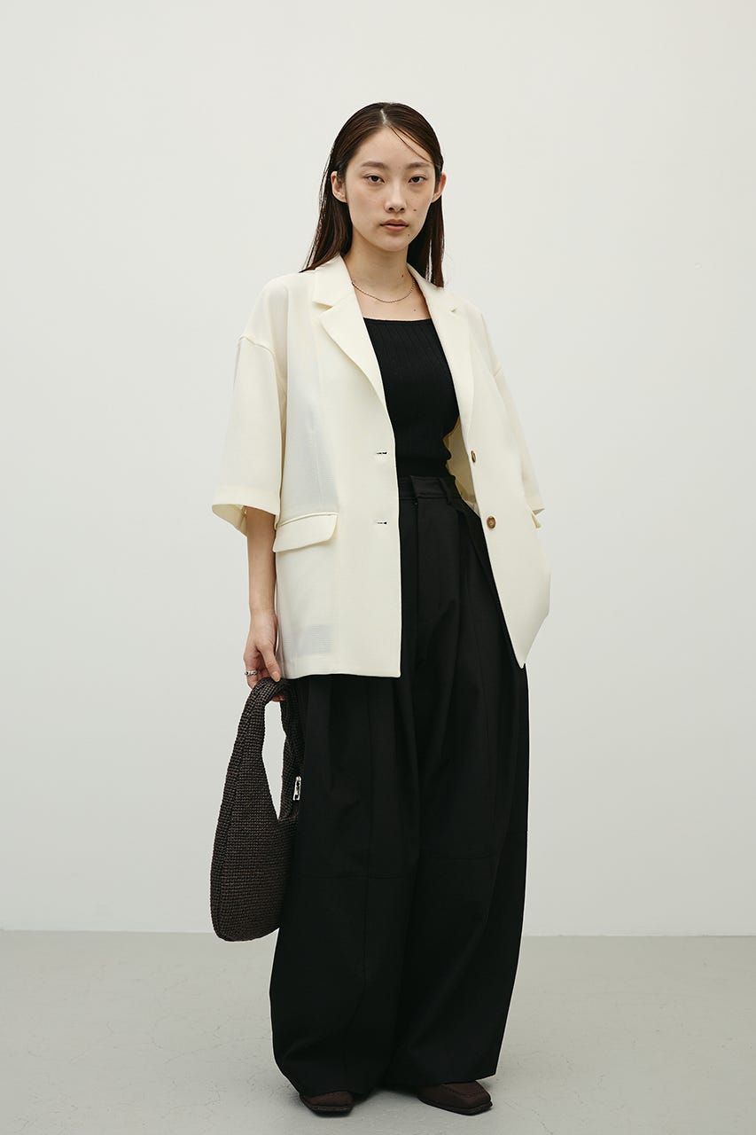 リネンライクテーラージャケット IVOY FREE