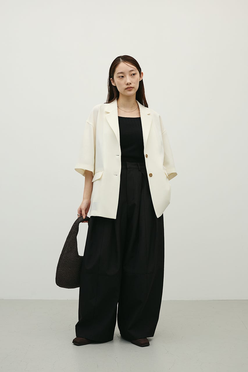 リネンライクテーラージャケット IVOY FREE