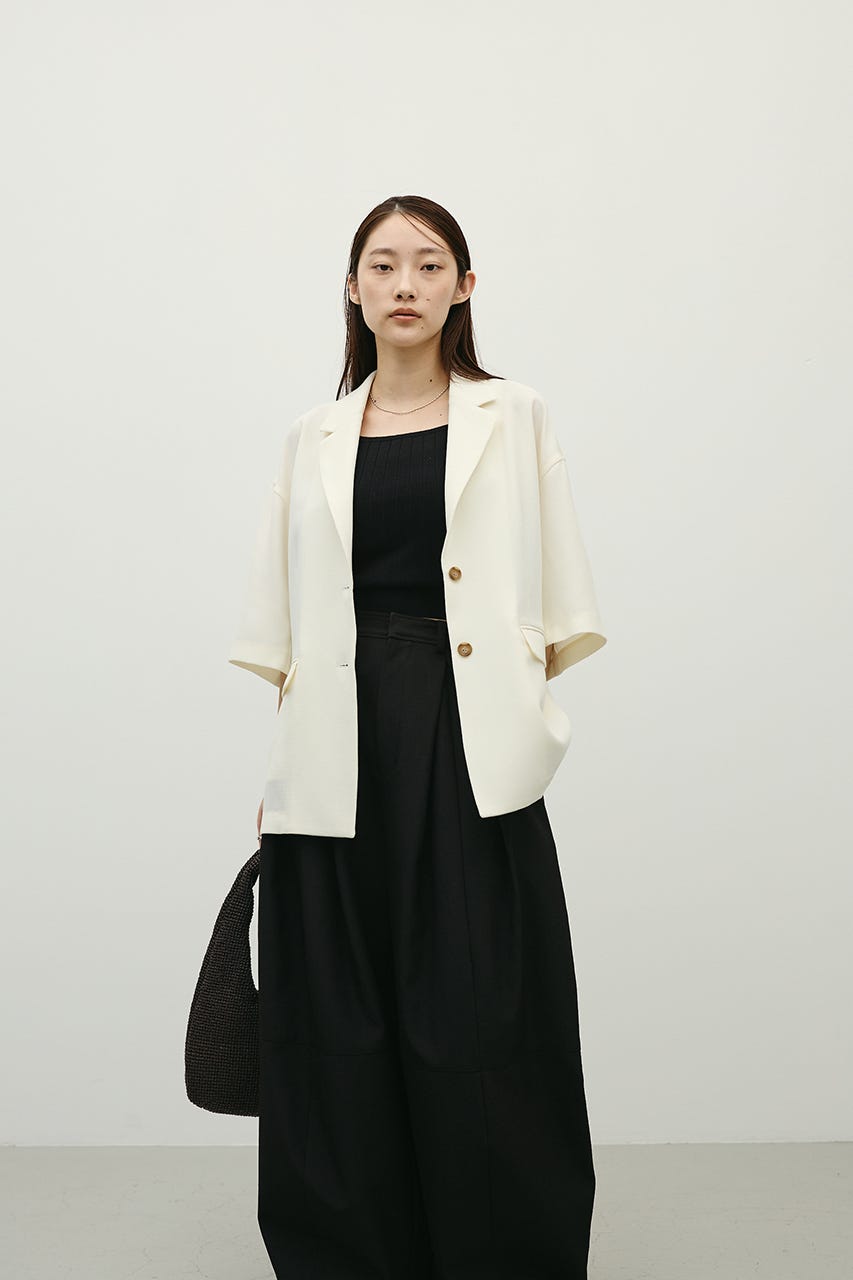 リネンライクテーラージャケット IVOY FREE