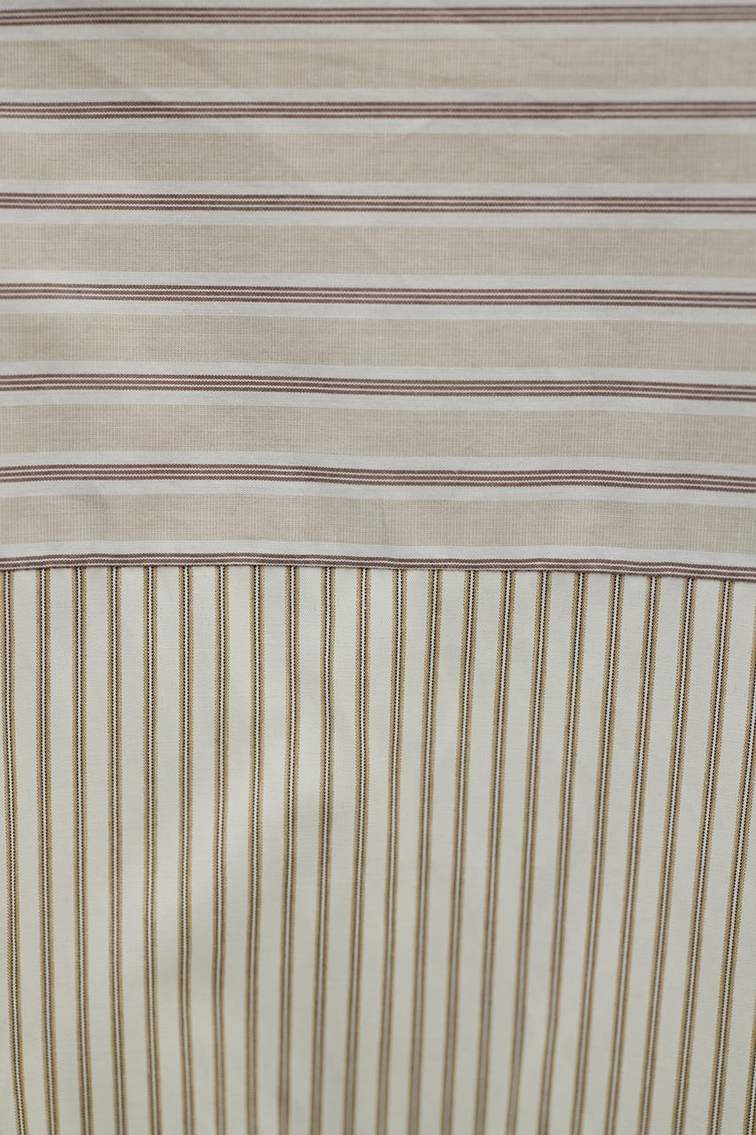 パネルオーバーシャツ 柄BEG FREE