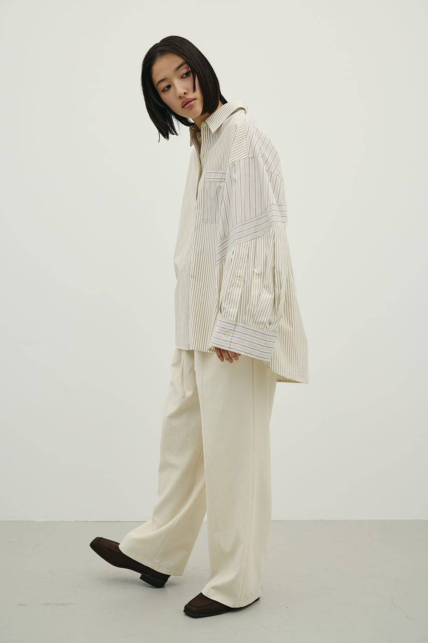 パネルオーバーシャツ 柄BEG FREE