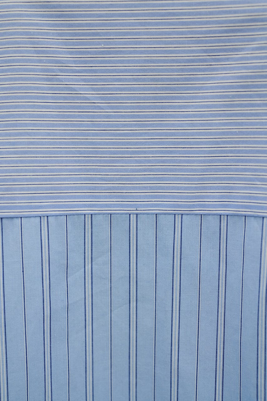 パネルオーバーシャツ 柄BLU FREE