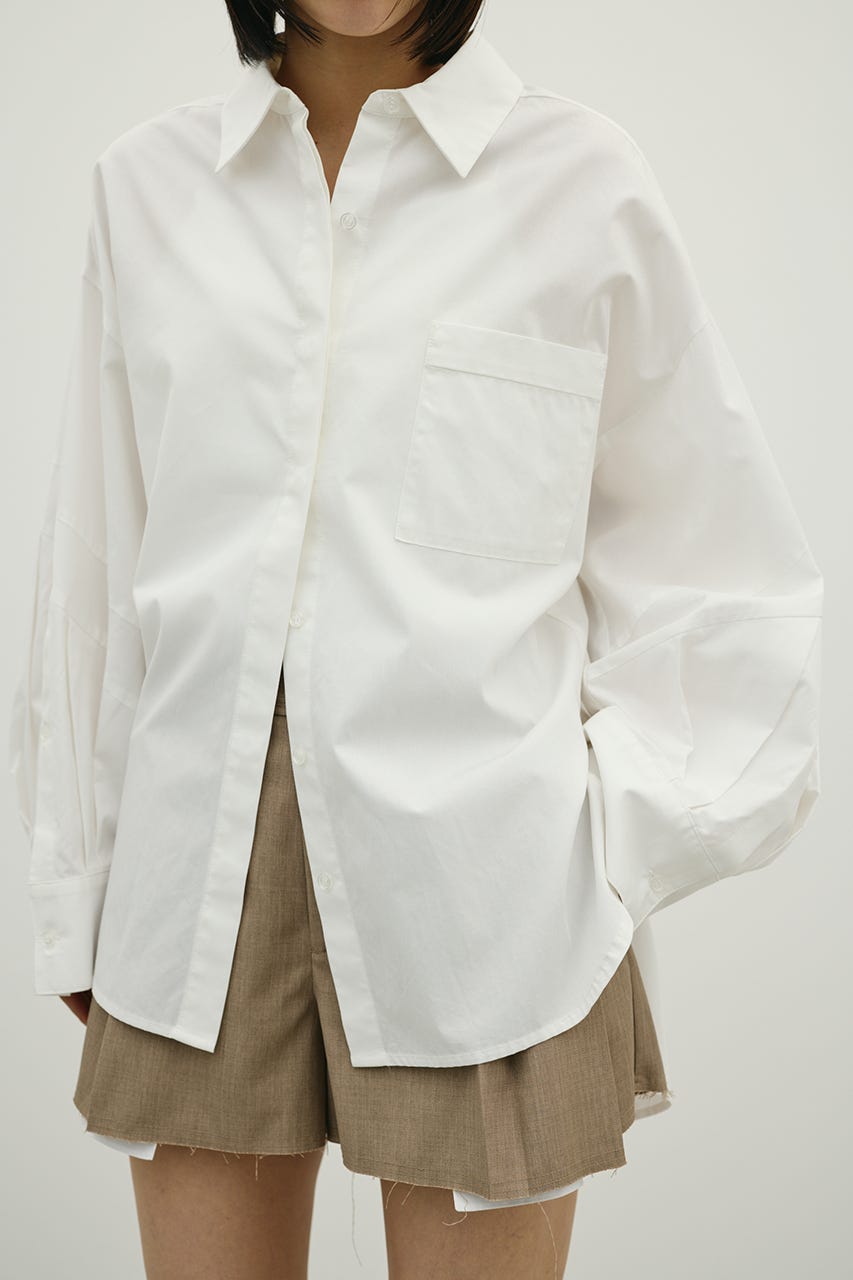 パネルオーバーシャツ WHT FREE