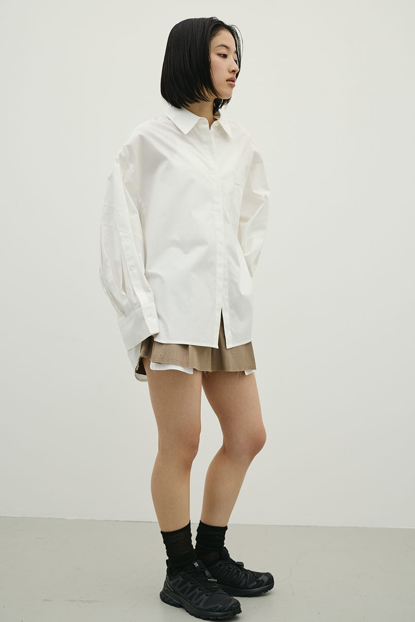 パネルオーバーシャツ WHT FREE